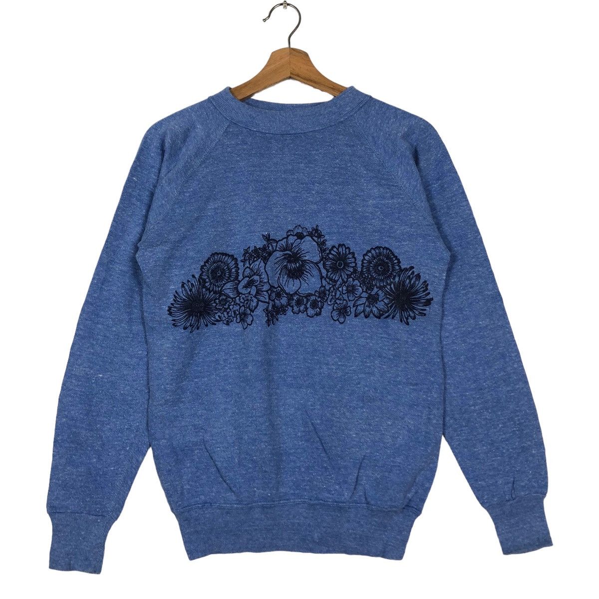 Japanese Brand 🔥90’s Vintage Sweatshirt Floral Flower Big Logo Size US M / EU 48-50 / 2 - 2 Thumbnail