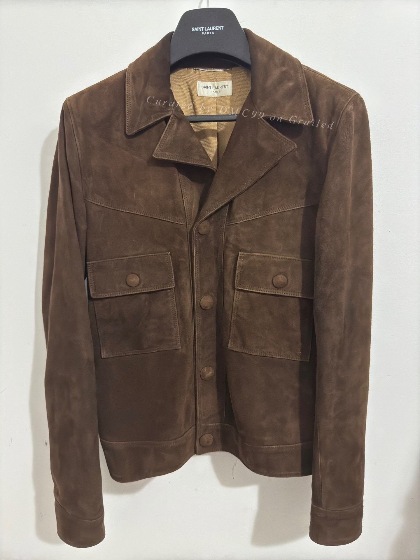 Celine × Hedi Slimane SS20 Brown Chocolate Loose Blouson Lamb