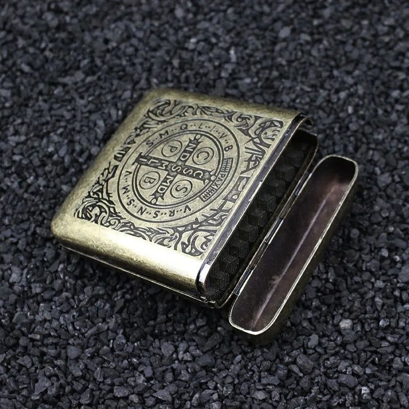 Other Cigarette Box Storage Case Portable Retro Bronze Gift Size ONE SIZE - 1 Thumbnail