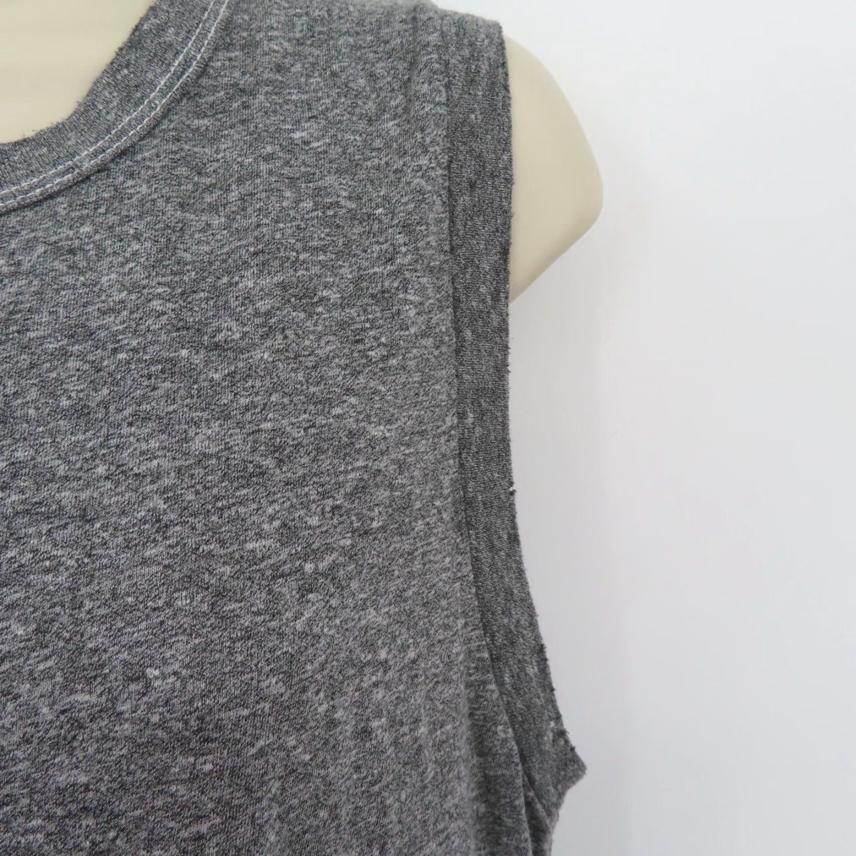 THE GREAT VINTAGE The Great Womens 1 Gray Peplum Sleeveless Distressed Hem Tank Top Blouse Shirt Size XS / US 0-2 / IT 36-38 - 4 Thumbnail