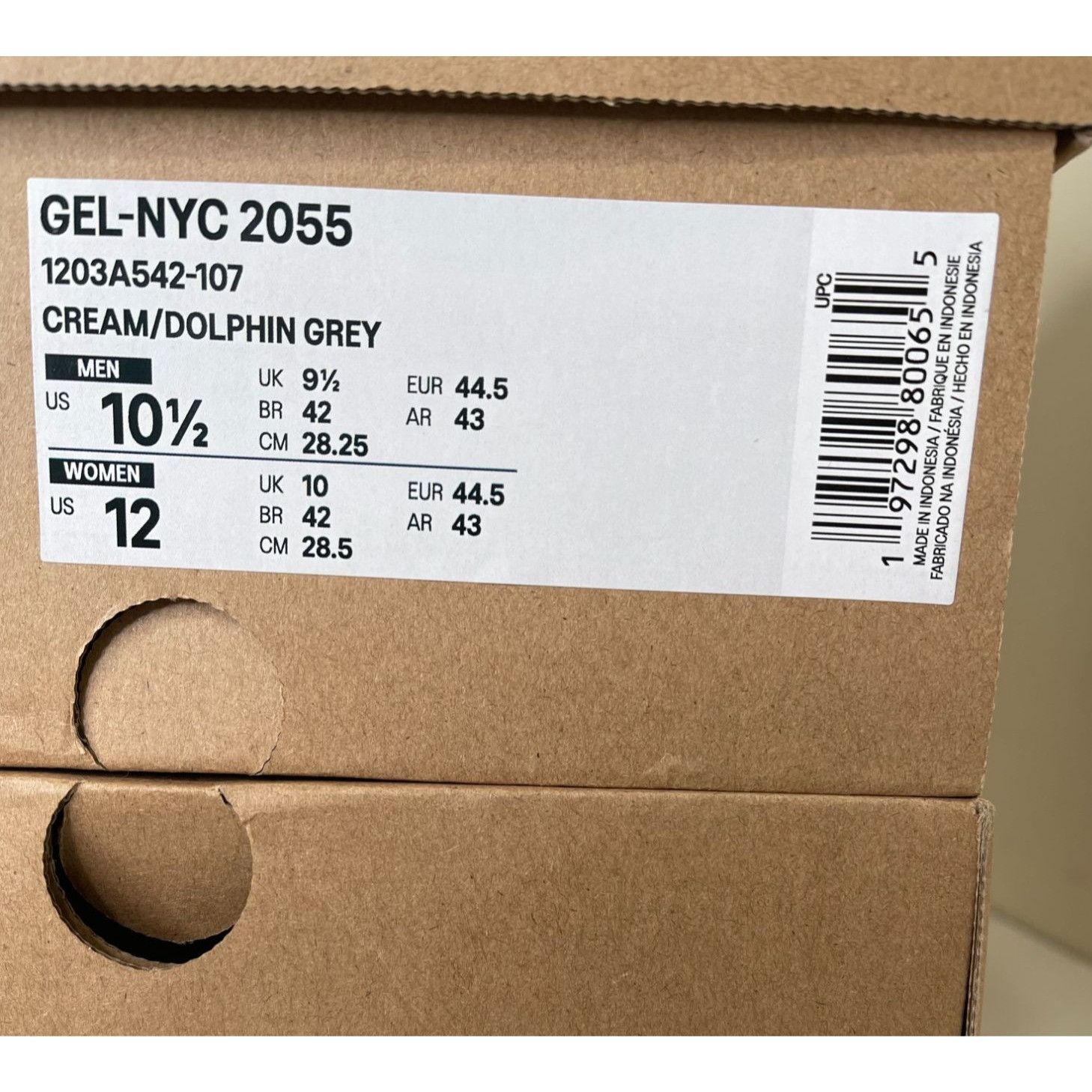 Asics Asics Gel NYC 2055 Cream Dolphin Grey Mens size 10.5us Size US 10.5 / EU 43-44 - 7 Thumbnail
