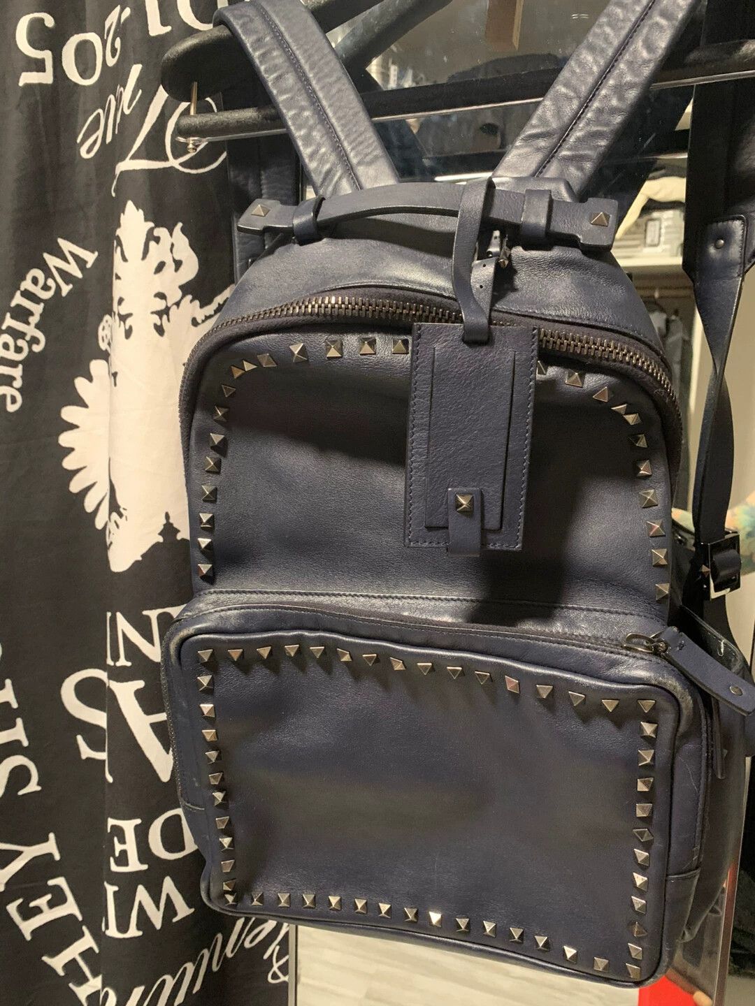 Valentino Valentino All Leather Rivet Backpack M Unisex Size ONE SIZE - 1 Thumbnail