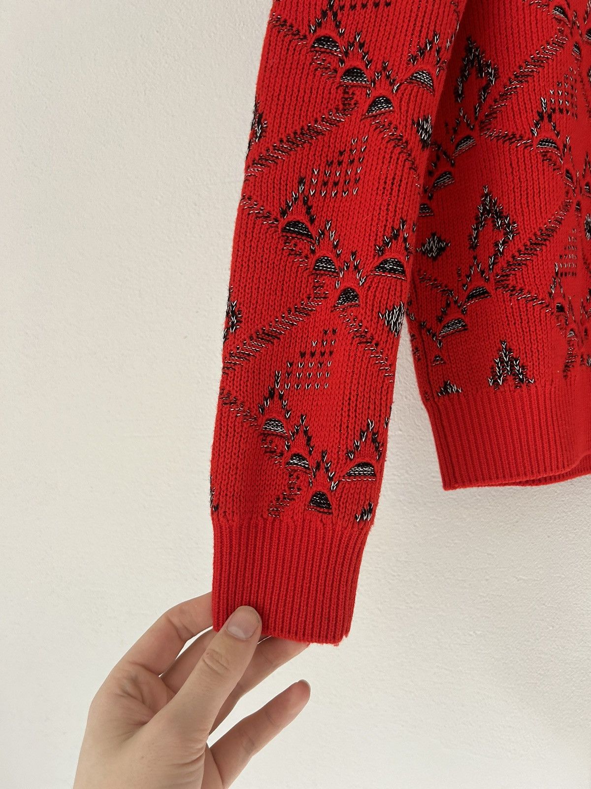 Saint Laurent Paris Wool/Cashmere Blend Jacquard Sweater Size US S / EU 44-46 / 1 - 4 Thumbnail