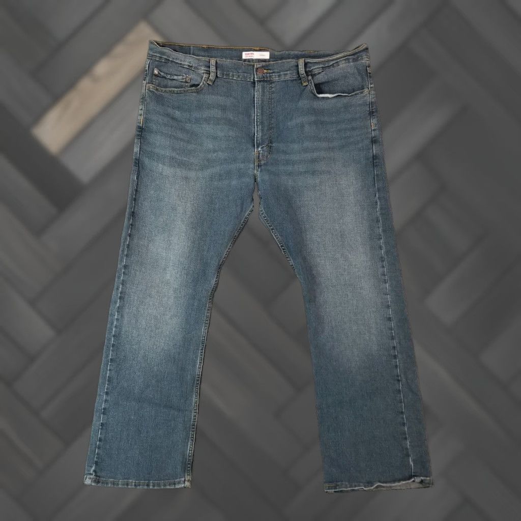 VINTAGE Levi's Signature Jeans Mens 42x30 Regular Straight Denim Blue 5-Pocket Design Modern Classic