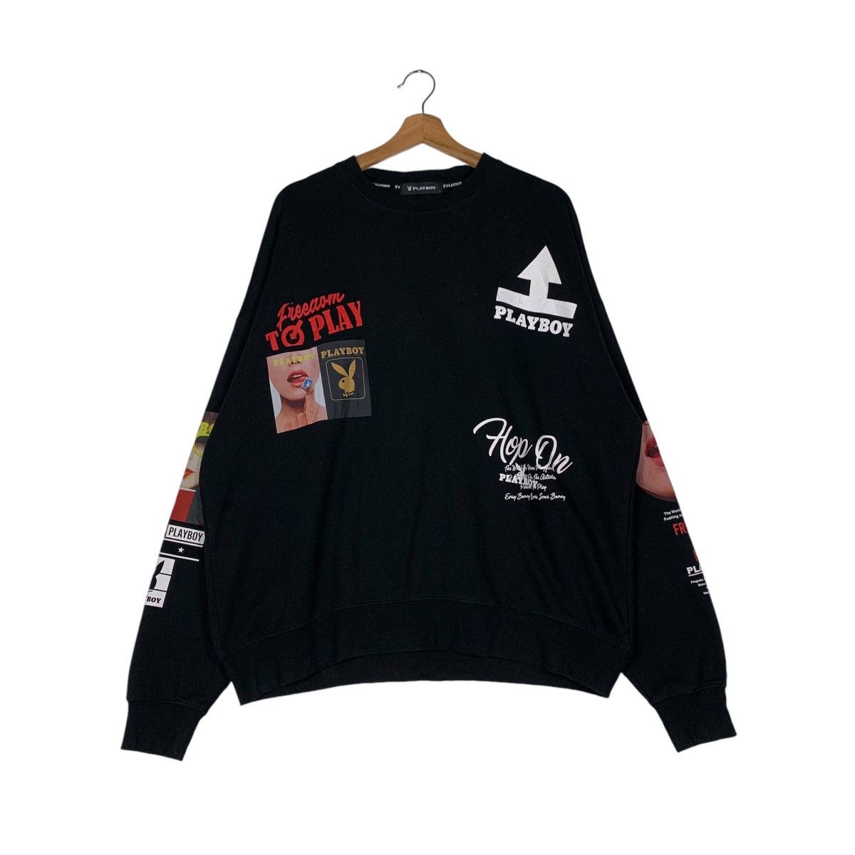 Playboy PLAYBOY Graphics Sweatshirt #1382-C62 Size US L / EU 52-54 / 3 - 1 Thumbnail