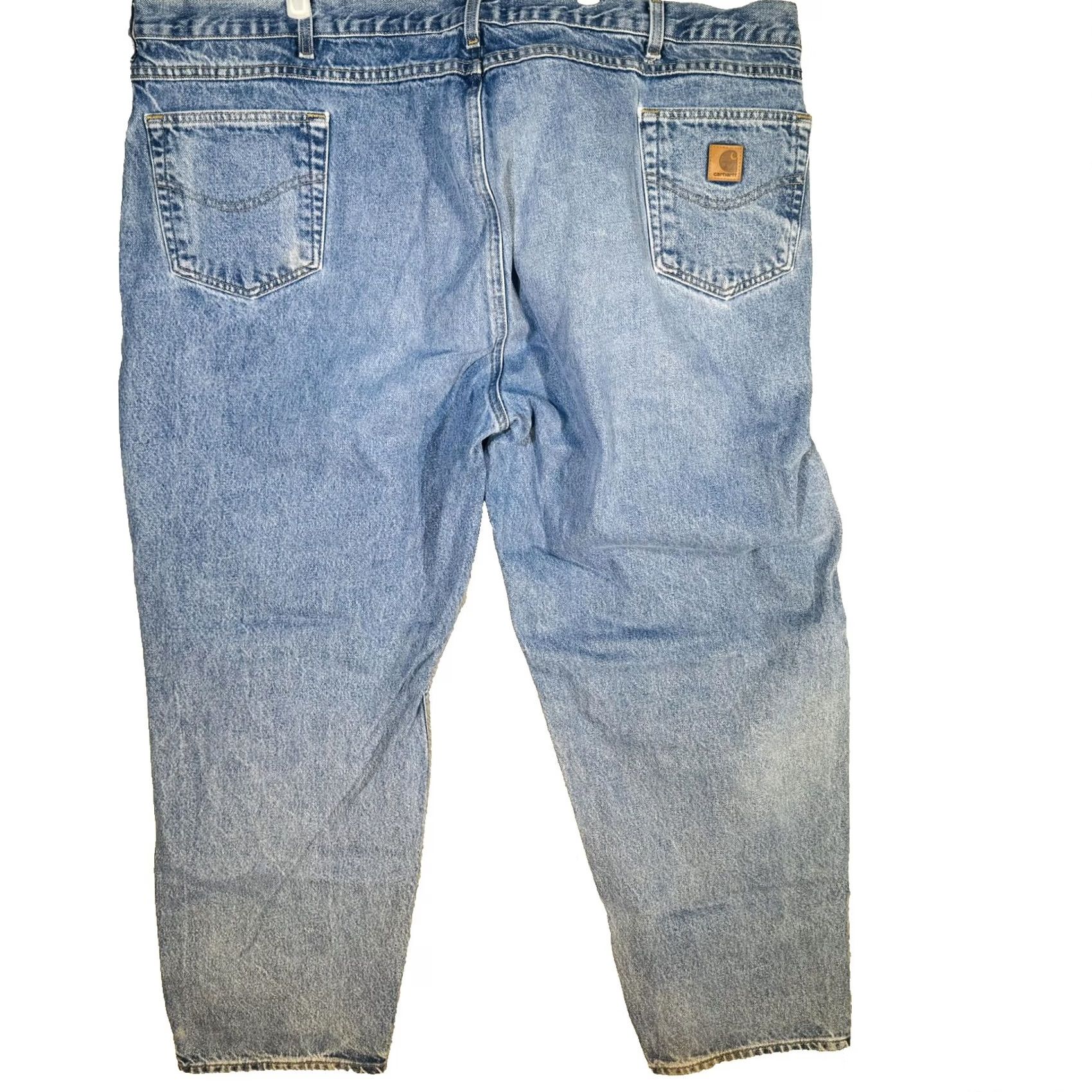 Carhartt VINTAGE Carhartt B17 DST Jeans Mens 50x30 Blue Relaxed Tapered Denim Size US 34 / EU 50 - 2 Thumbnail
