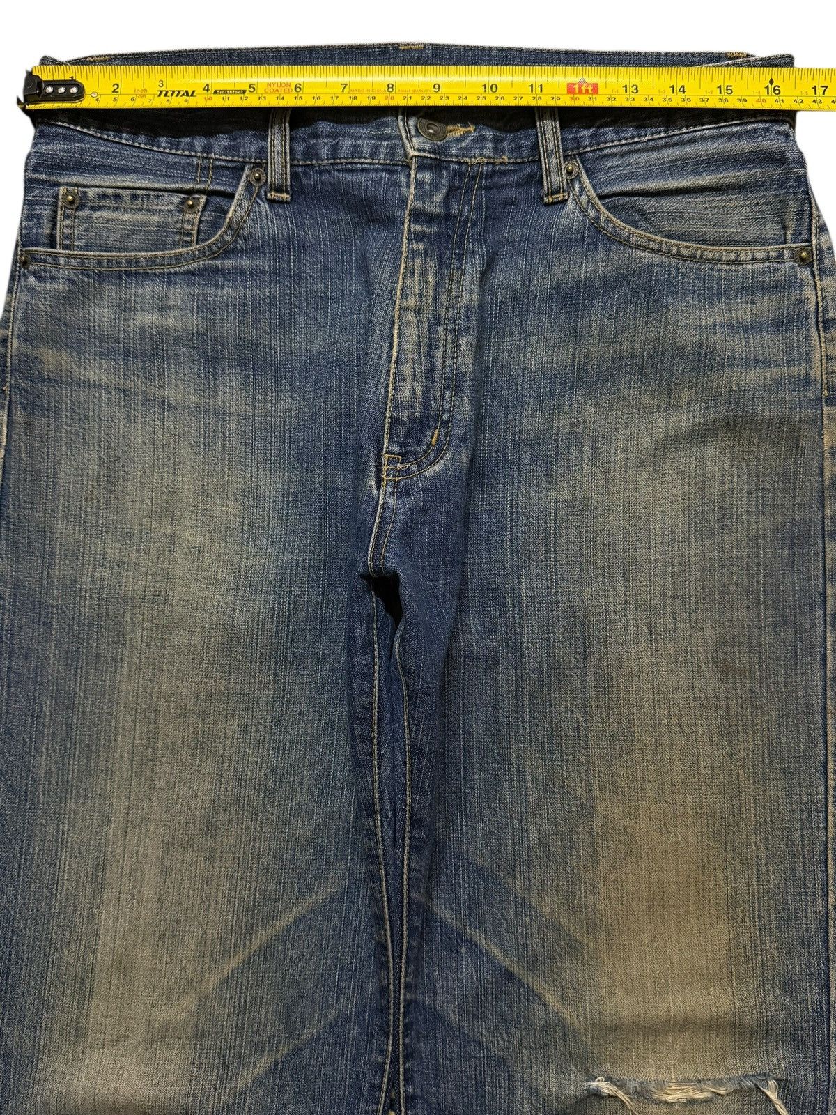14th Addiction Vintage Y2K Japanese Brand Mud Wash Distress Wide Leg Baggy Size US 32 / EU 48 - 8 Thumbnail