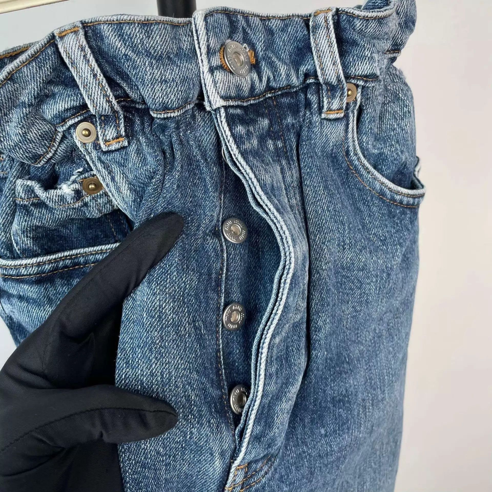 Miu Miu MIU MIU 95 New Blue Jeans 24 Size 24" / US 00 / IT 34 - 9 Thumbnail