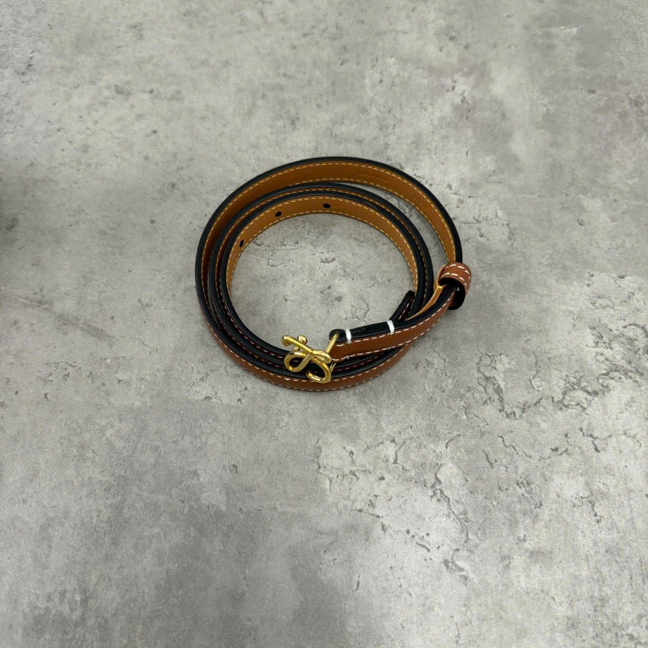 Loewe LOEWE Belt In Smooth Calfskin TAN/GOLD Size ONE SIZE - 1 Thumbnail