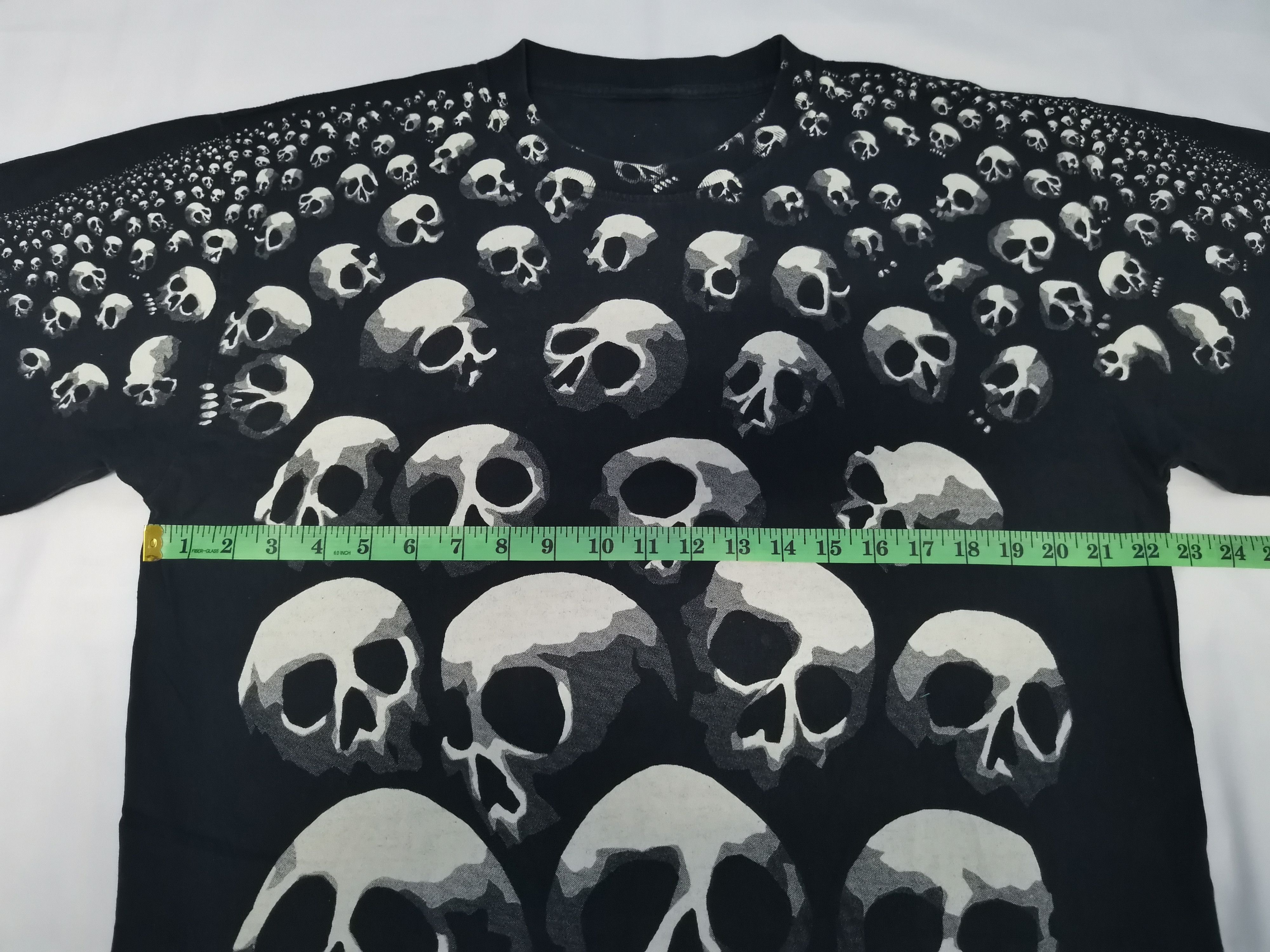 Vintage Vintage Skull Skeleton Tee OverPrint Stitches Size US L / EU 52-54 / 3 - 7 Thumbnail