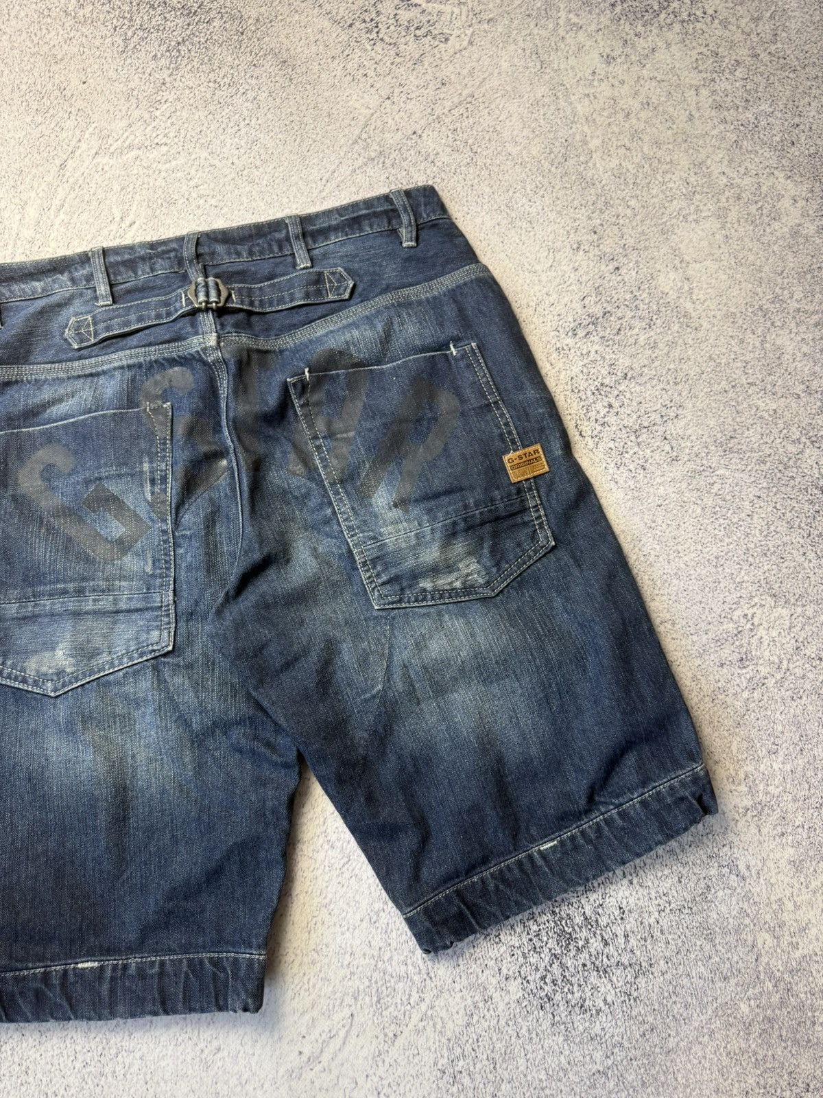 G-Star Mens Vintage G Star Raw Cargo Shorts rare army Y2K Size US 32 / EU 48 - 3 Thumbnail