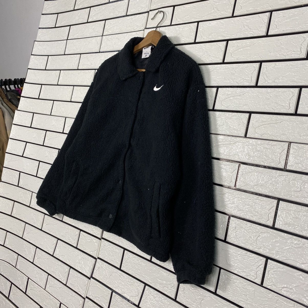 Nike 📌Vintage Fleece Jacket Sherpa Nike Size US L / EU 52-54 / 3 - 3 Thumbnail