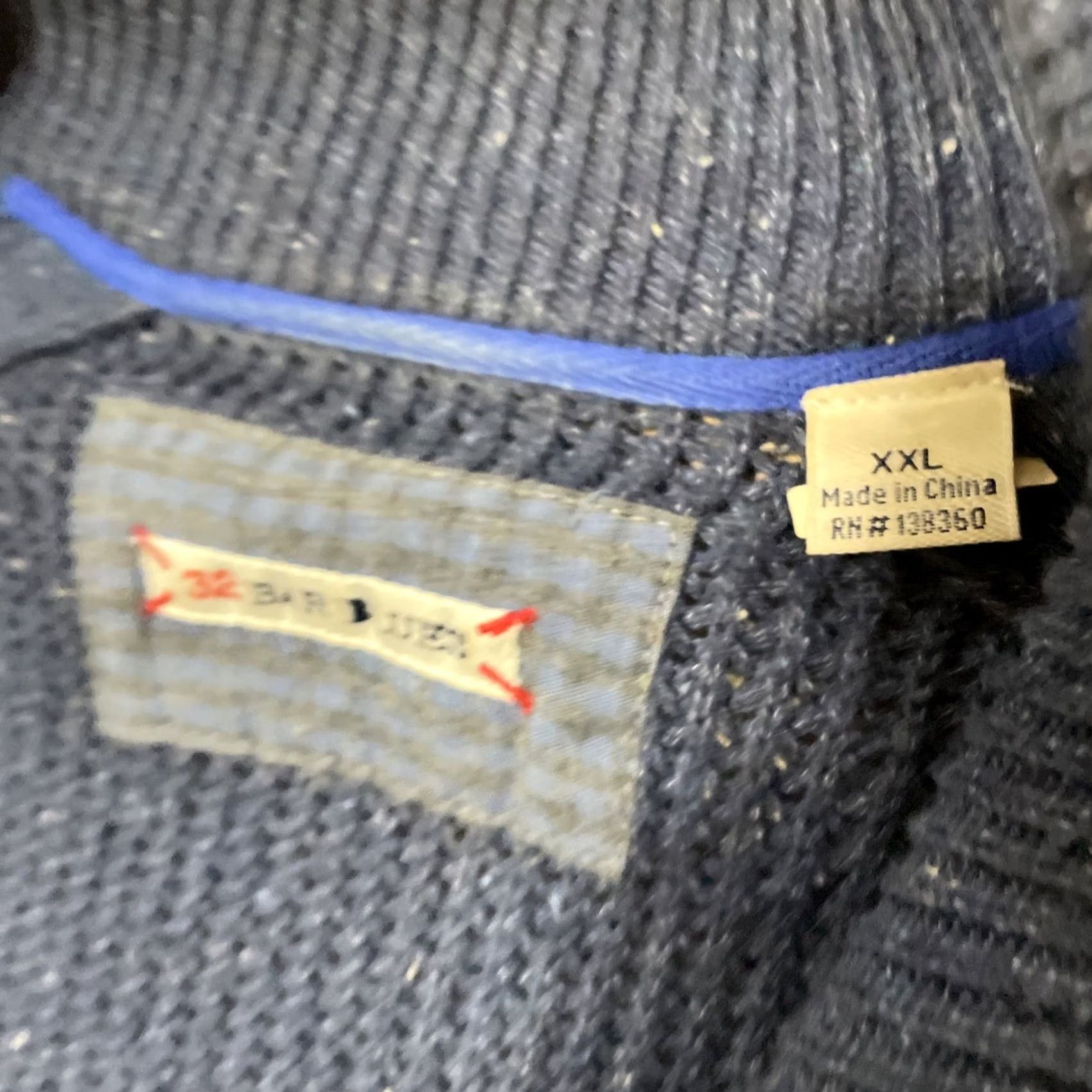 Vintage VINTAGE 32 Bar Blues Sweater Men 2XL Blue Fisherman 1/4 Zip Knit Pullover Size US XXL / EU 58 / 5 - 6 Thumbnail