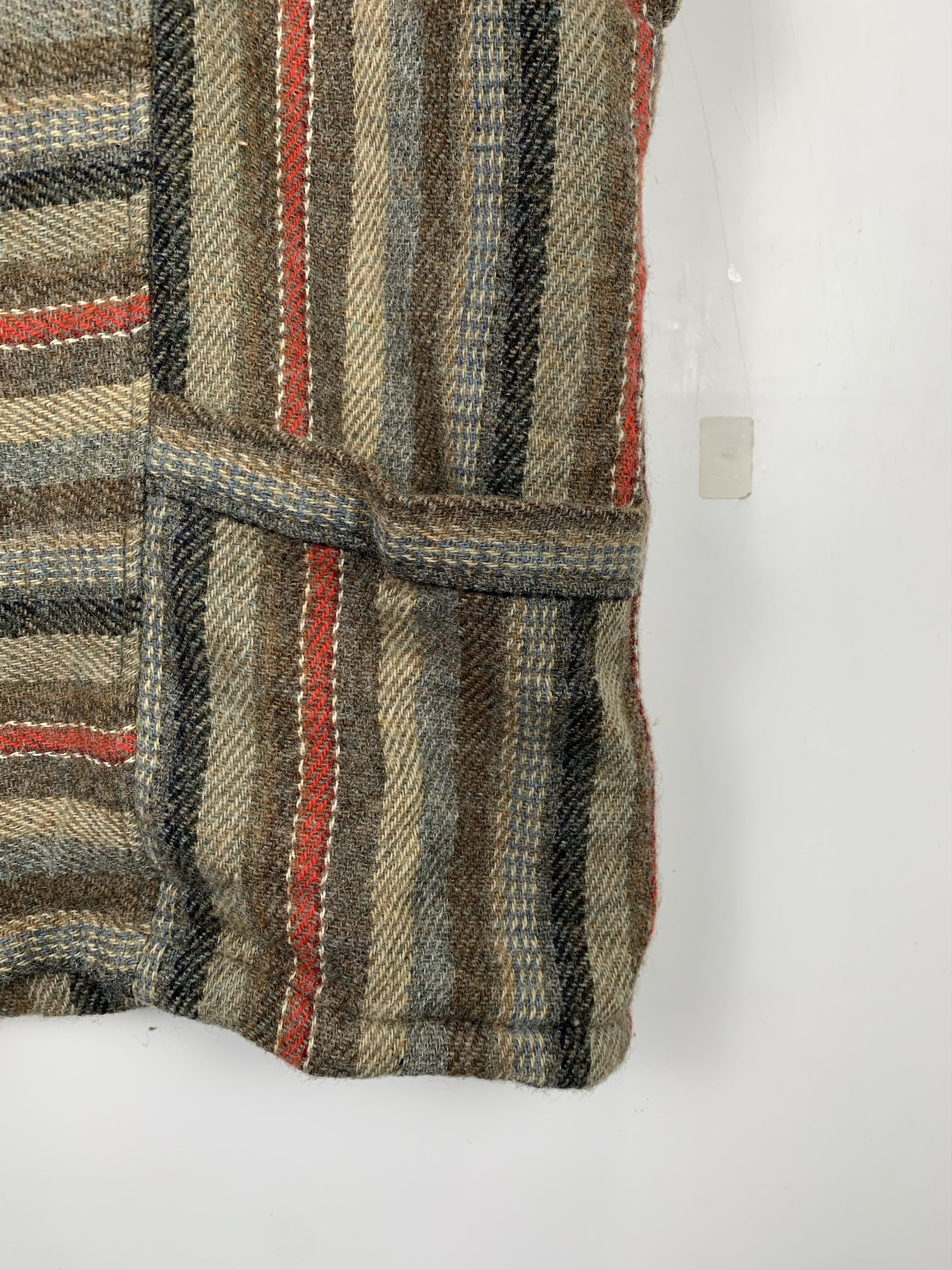 Japanese Brand Vintage 80s Wool Striped Vest Hippies Style J1321 Size US M / EU 48-50 / 2 - 8 Thumbnail