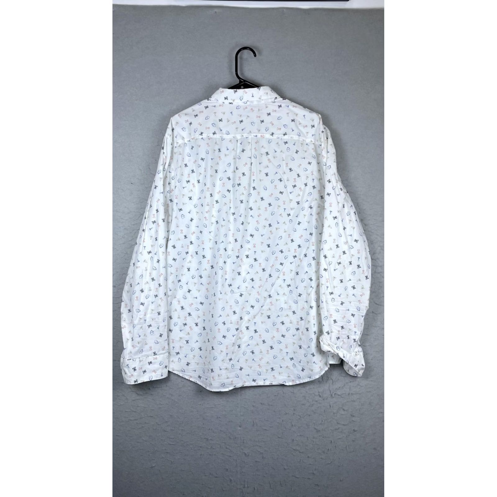 Original Penguin Original Penguin Shirt Mens 2XL White Chess Print Long Sleeve Button Front Size US XXL / EU 58 / 5 - 6 Thumbnail