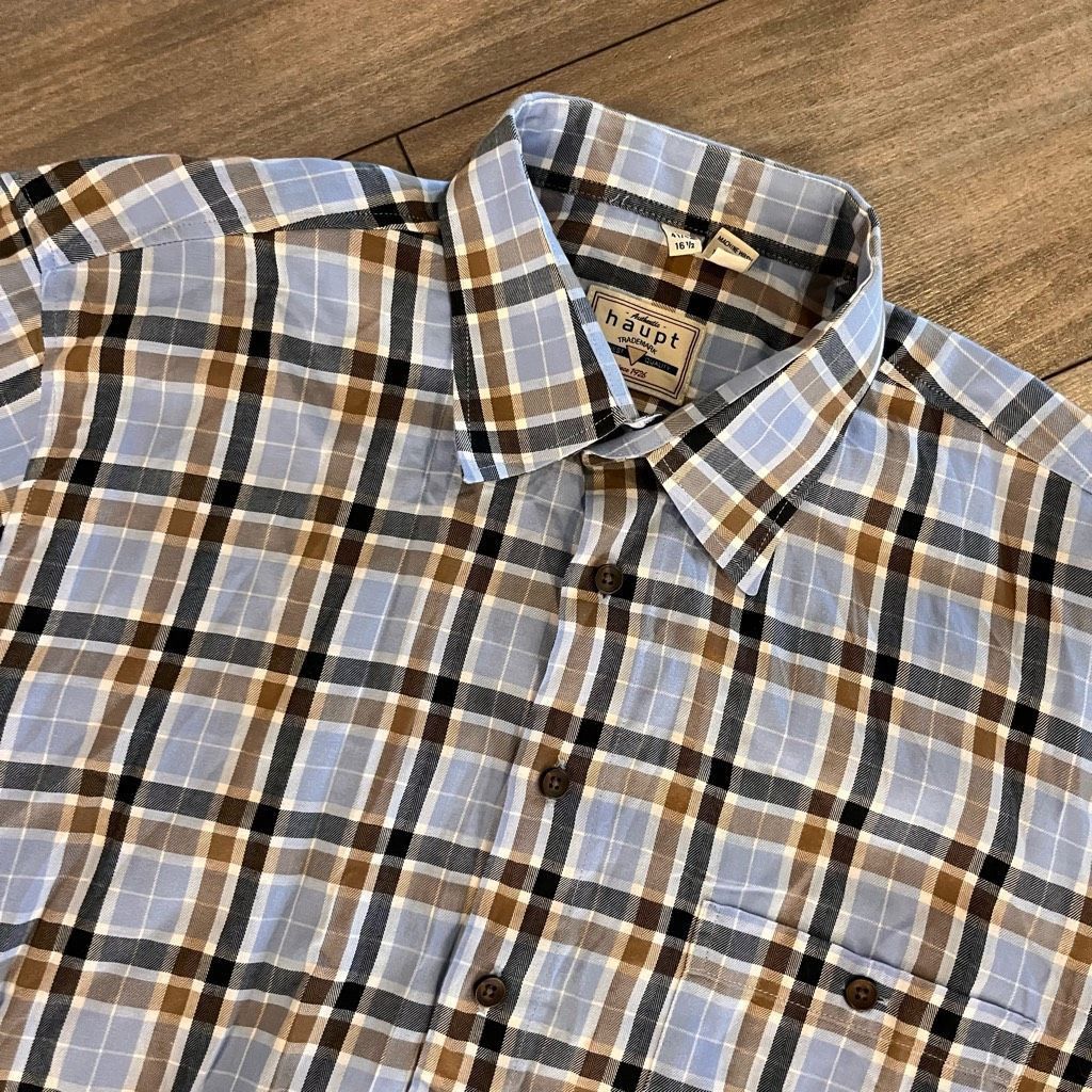 Haupt Haupt Blue Pattern Casual Buttonup Men Large Bin H-24 Size US L / EU 52-54 / 3 - 2 Thumbnail