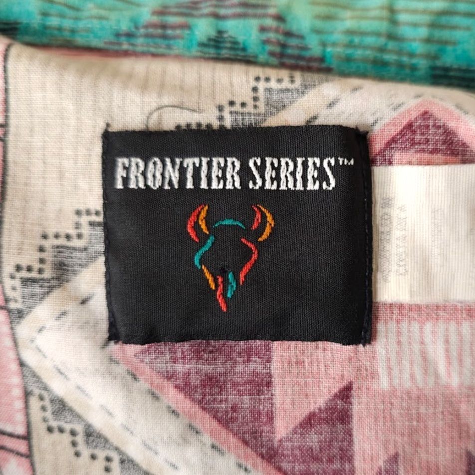Wrangler VINTAGE Frontier Series Western Shirt Mens Size Large Southwestern Cowboy Wrangler Size US L / EU 52-54 / 3 - 6 Thumbnail