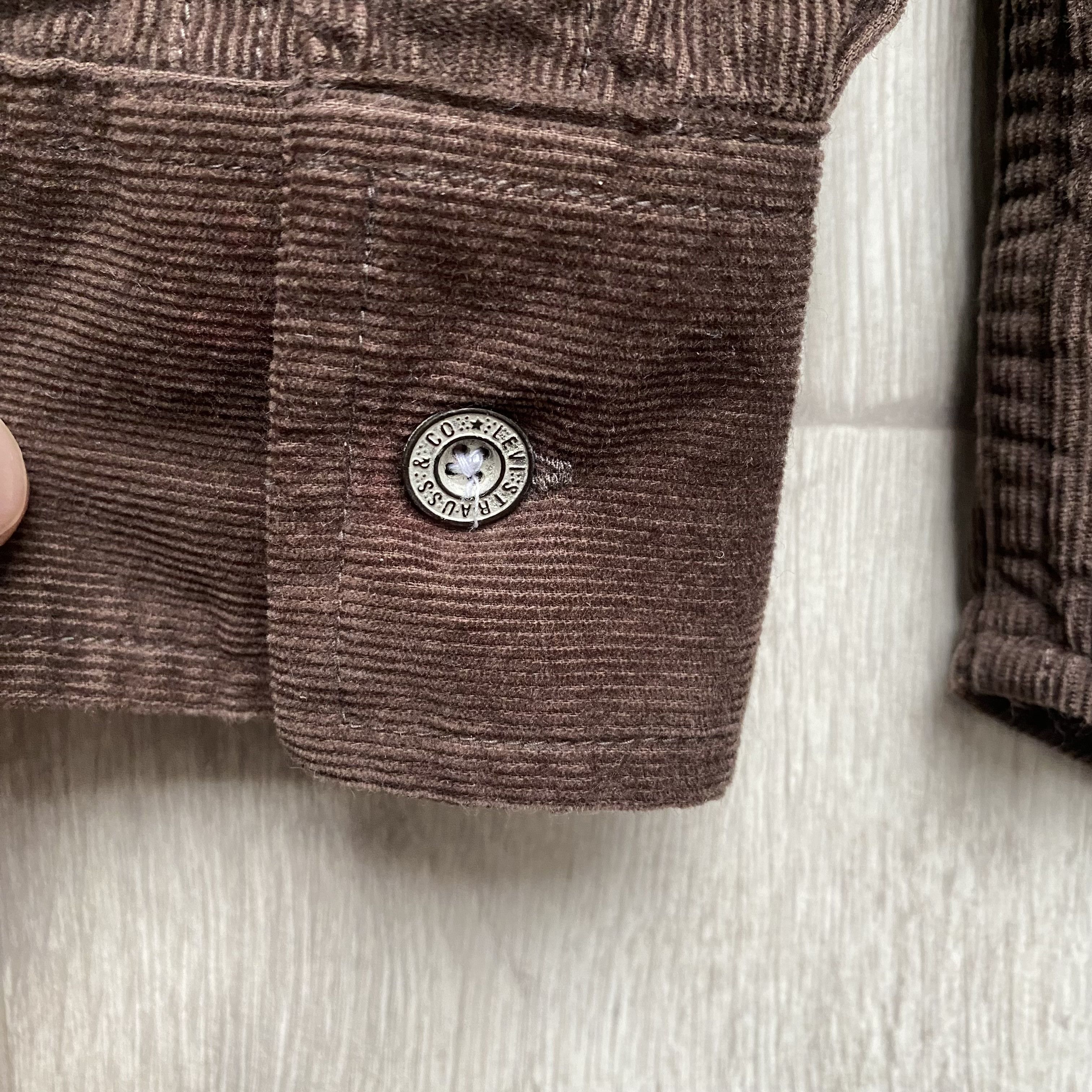 Levi's Vintage Clothing 🔥 Vintage 90s Levi's Shirt Brown Velvet Oversirt Western Size US M / EU 48-50 / 2 - 7 Thumbnail