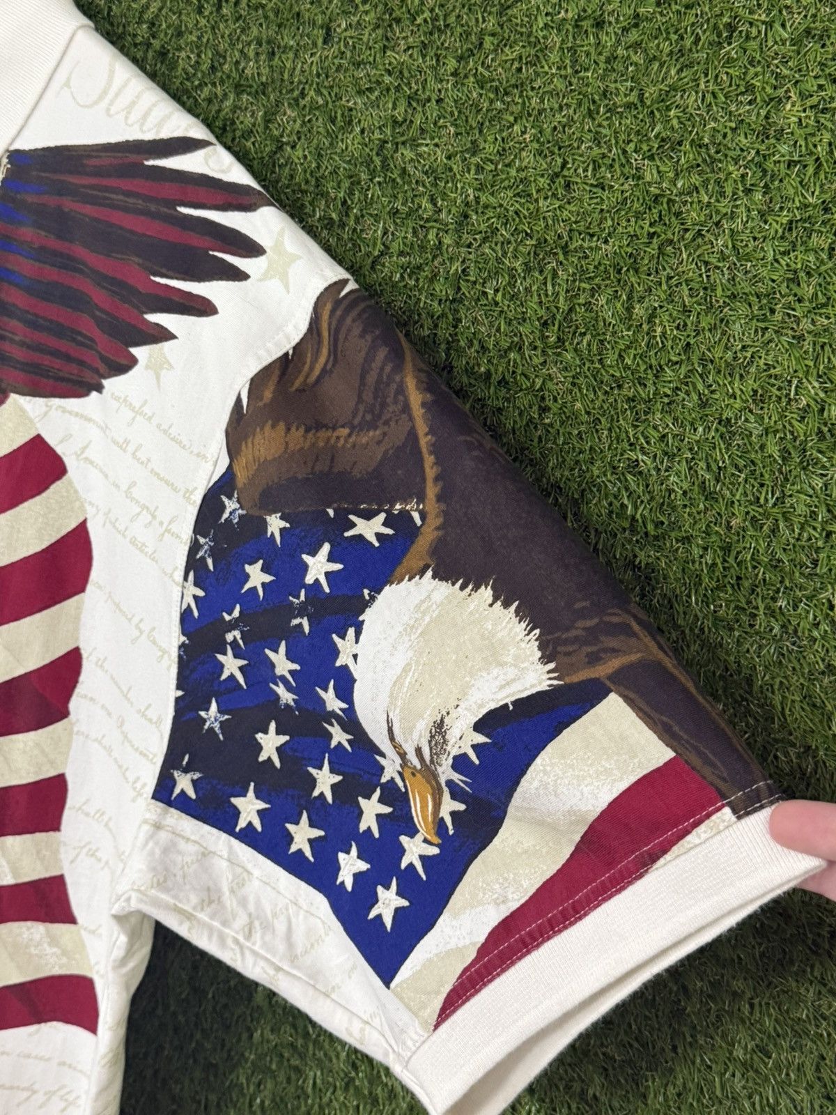 Vintage RARE American Bald Eagle All Over USA America Polo 2XL Size US XXL / EU 58 / 5 - 5 Thumbnail