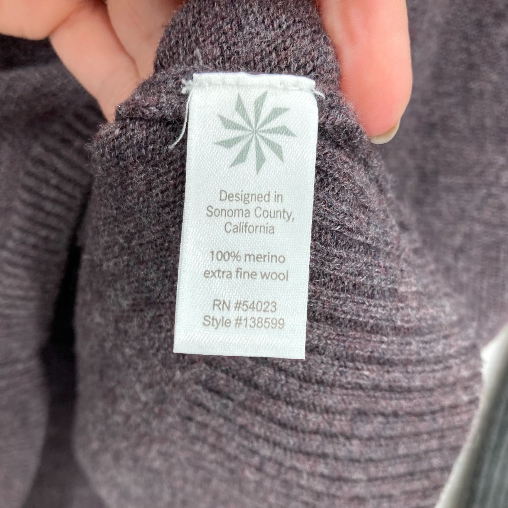 Athleta Athleta Merino Wool Nopa Sweater Women's XS Purple Boho Ribbed Sleeves Pullover Casual Knit Shirt Size XS / US 0-2 / IT 36-38 - 5 Thumbnail