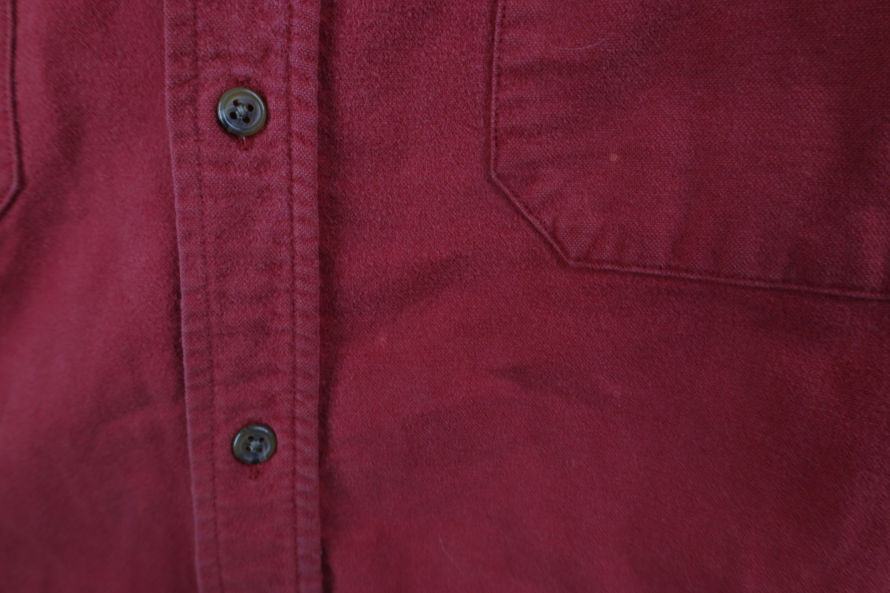 Lands' End × Vintage Vintage 90s Lands End Chamois Cloth Button Down Shirt Red Size US XL / EU 56 / 4 - 7 Thumbnail