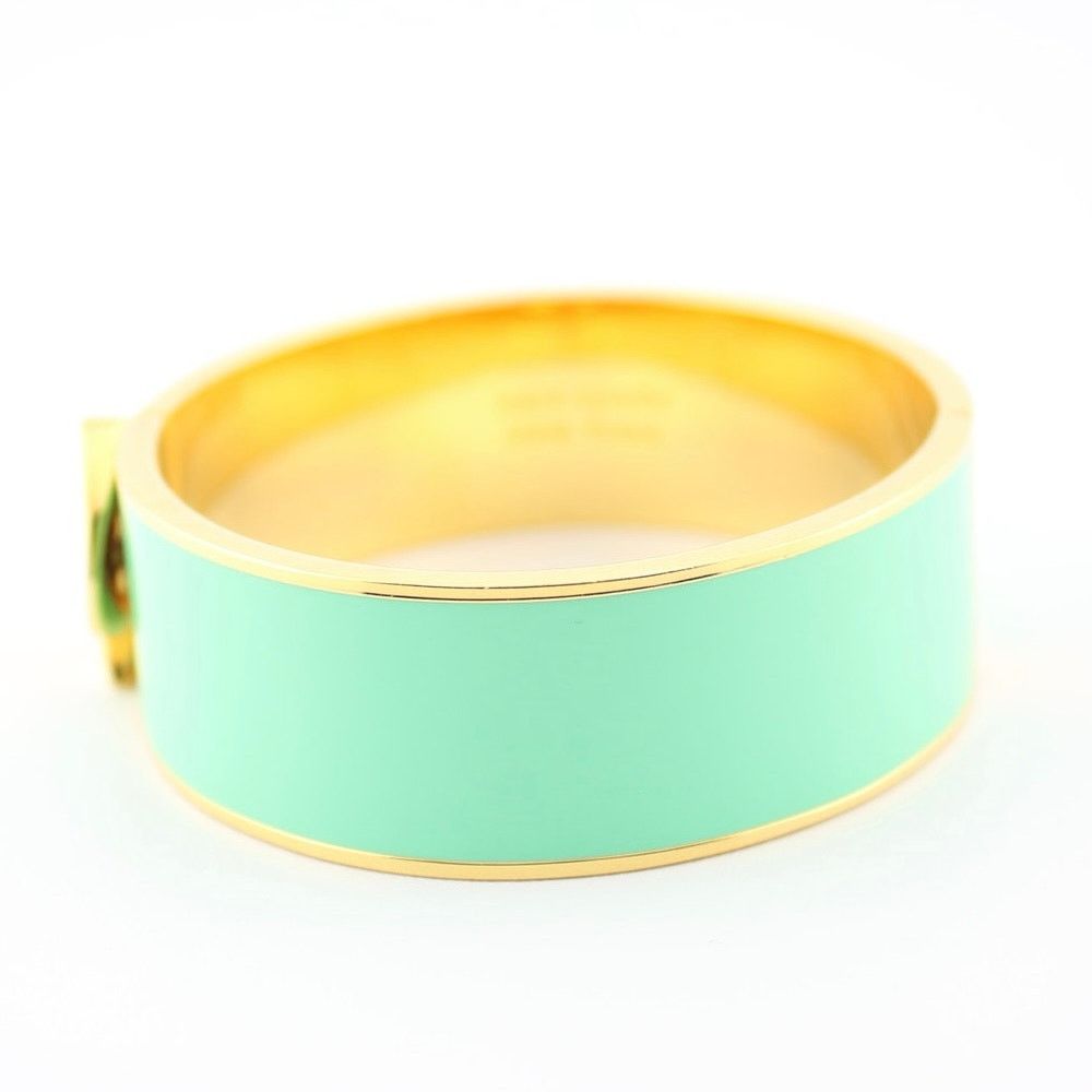Kate Spade Kate Spade New York Heritage Spade Mint Enamel Gold Bangle Size ONE SIZE - 4 Thumbnail