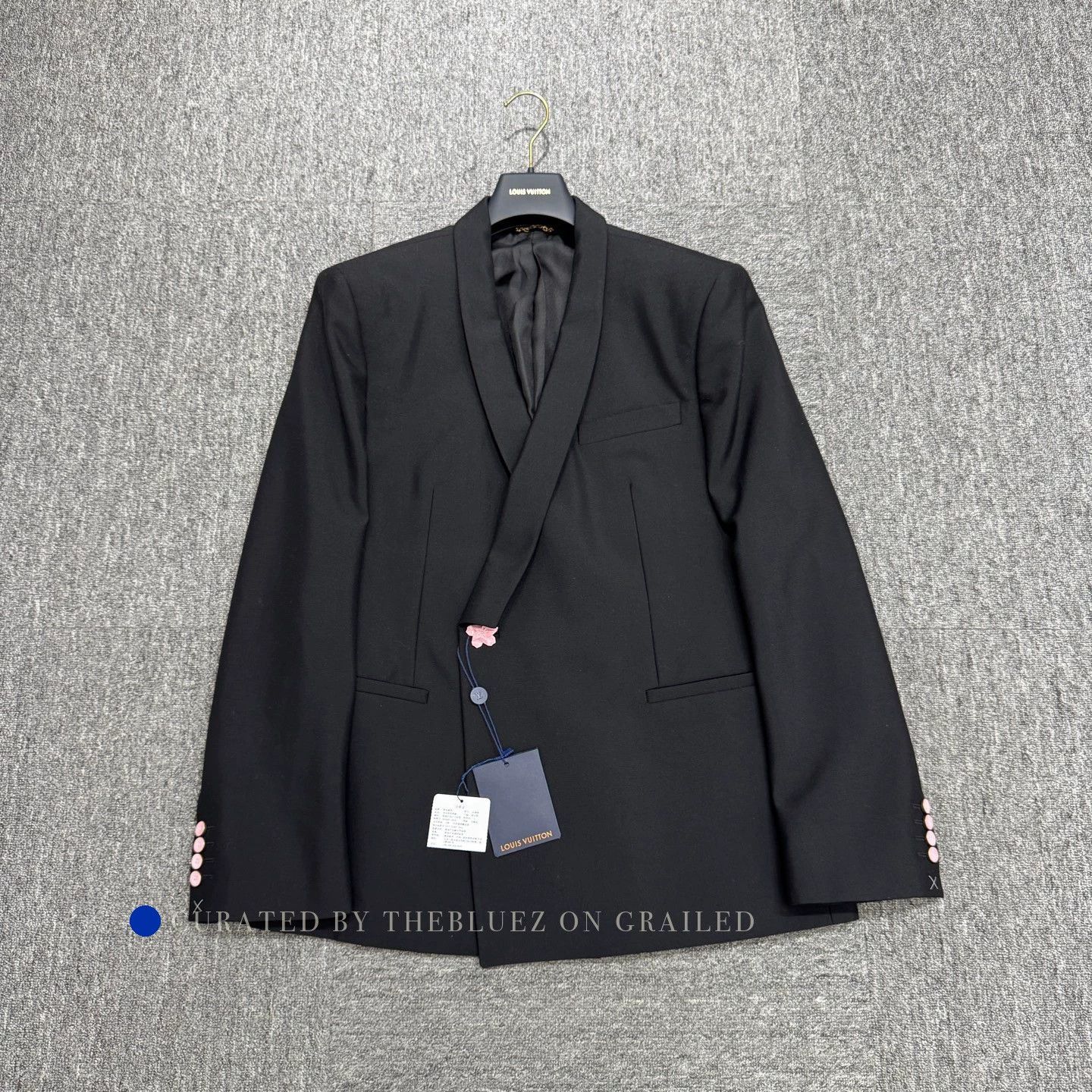 Louis Vuitton Black Cherry Blossom Wool Blazer Size US M / EU 48-50 / 2 - 1 Thumbnail