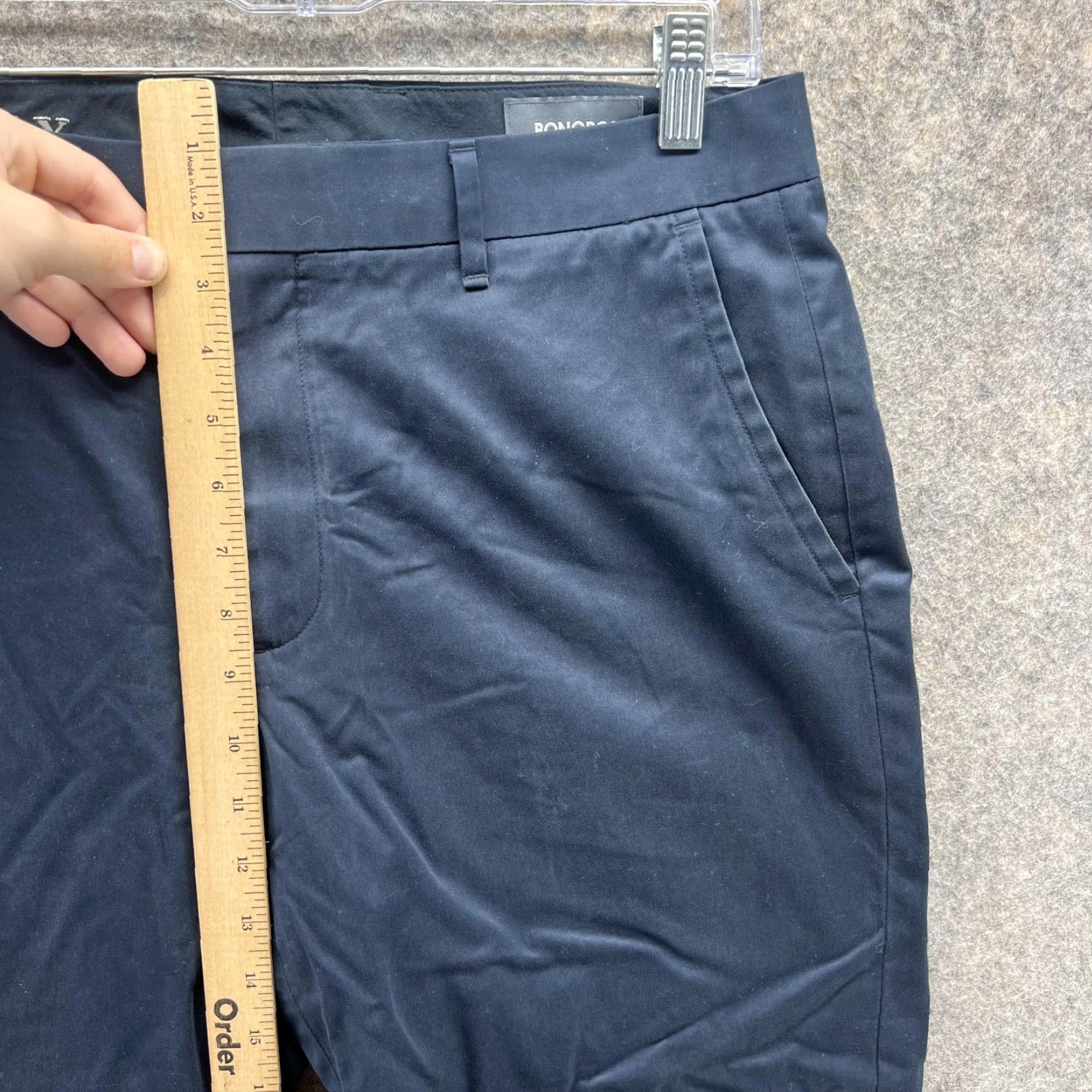 Bonobos Bonobos Pants Men 34x32 Blue Navy Chino Straight Fit Flat Front Casual Workwear 34in Inseam Regular Mens Size US 34 / EU 50 - 5 Thumbnail