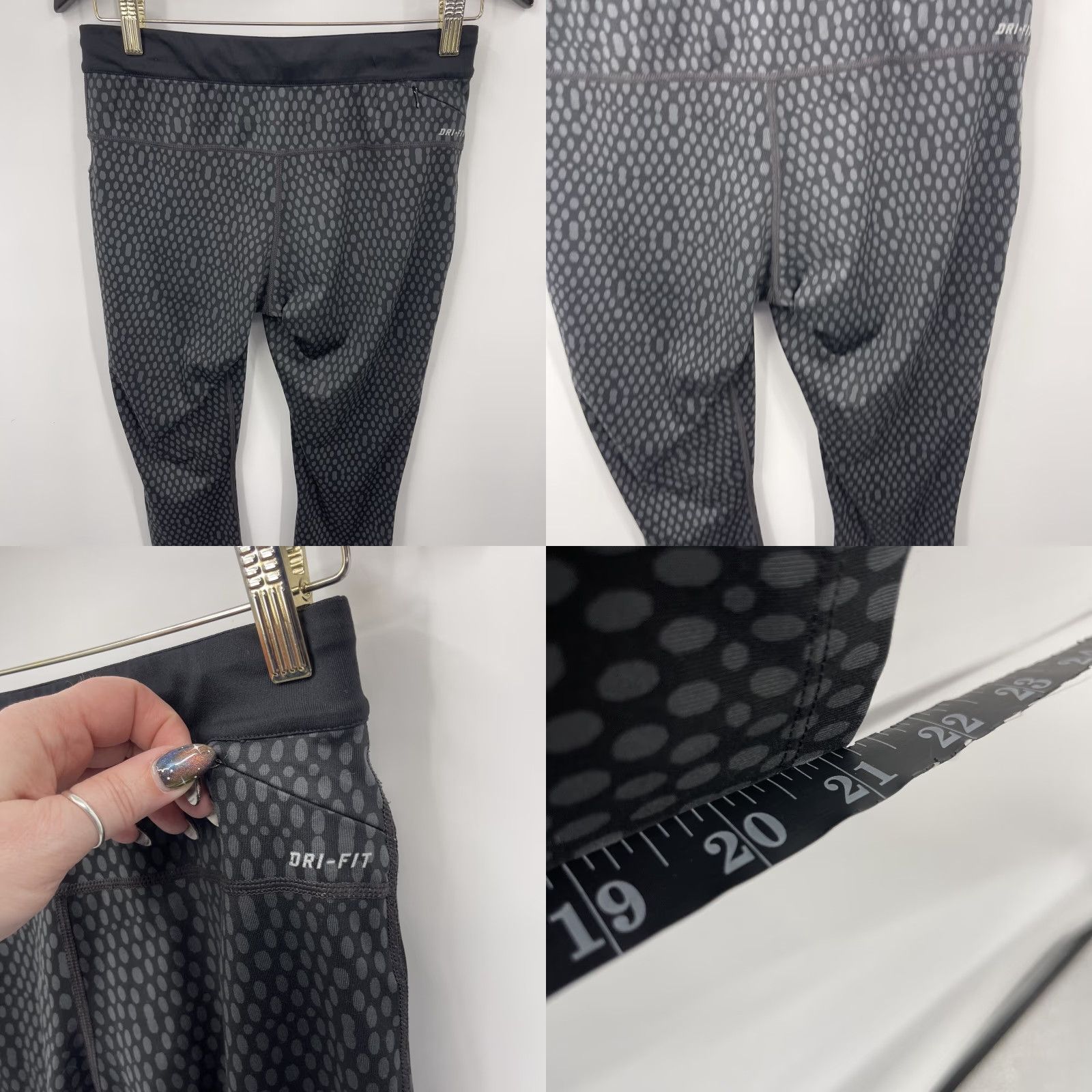 Nike Nike Dri Fit Logo Cropped Pants Womens Medium Workout Activewear Athleisure Size 32" / US 10 / IT 46 - 8 Thumbnail