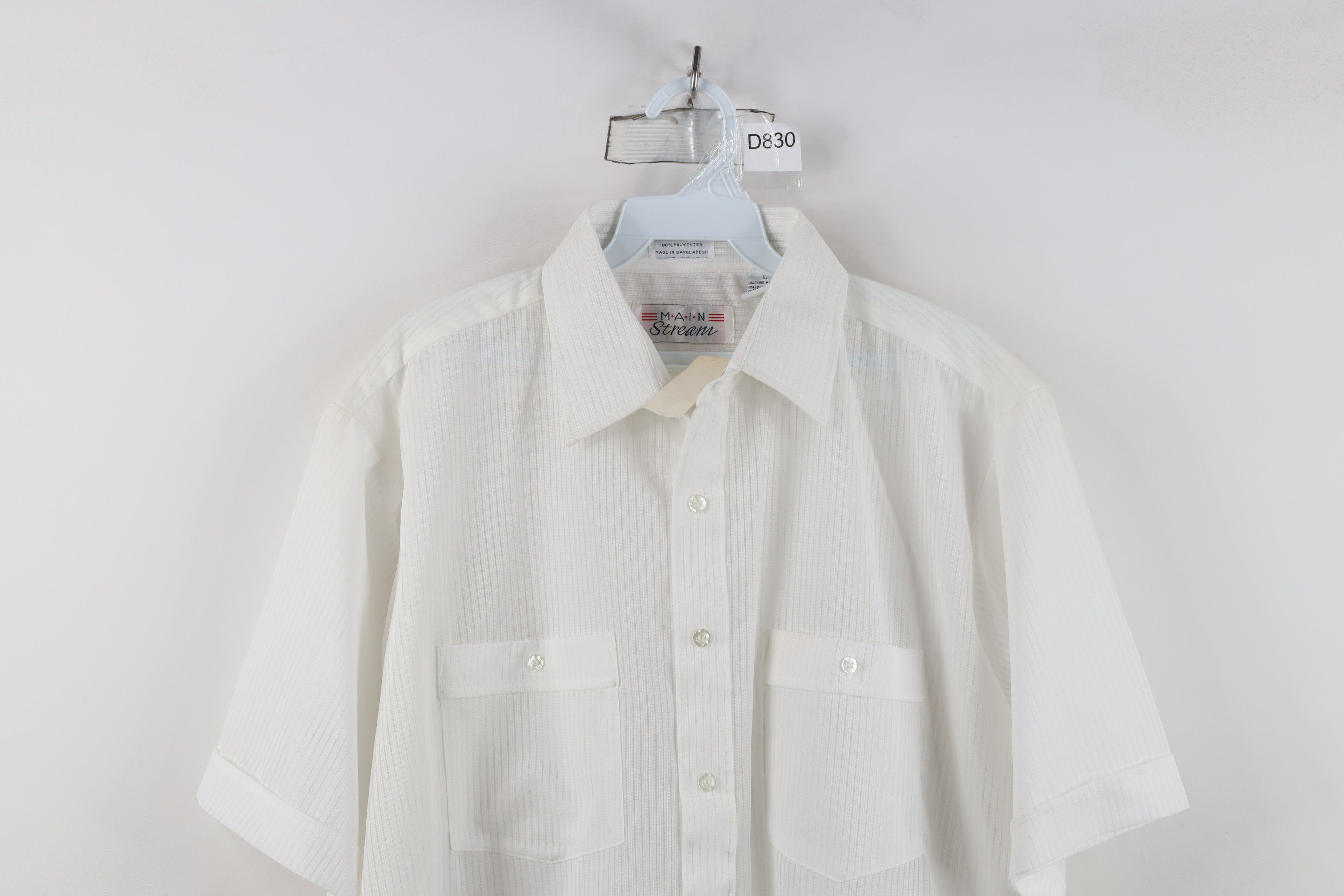 Vintage Deadstock Vintage 90s Streetwear Knit Collared Button Shirt Size US L / EU 52-54 / 3 - 2 Thumbnail