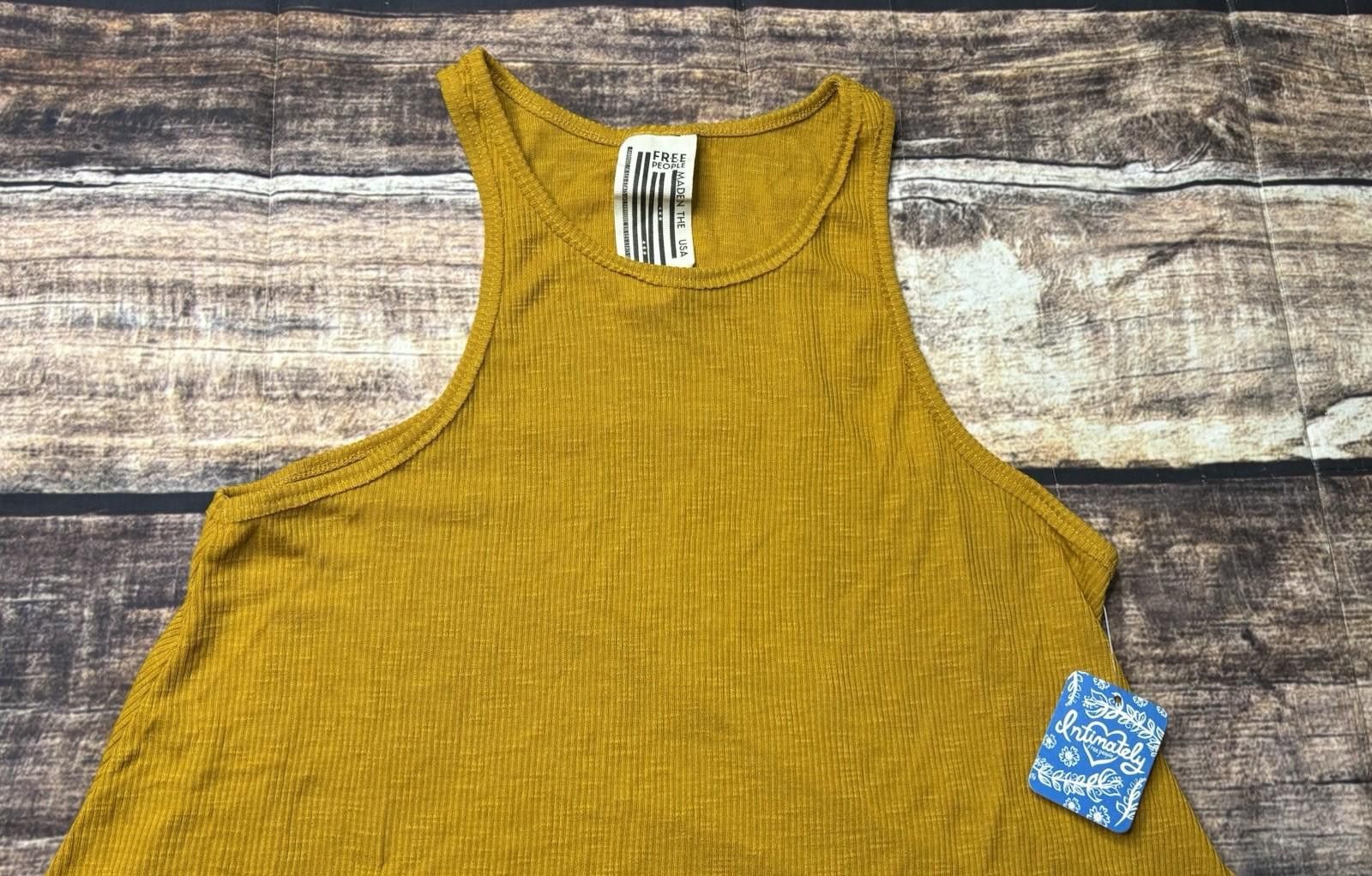 Free People Free People Tank Top Womens Small Petite Loose Fit Yellow Size S / US 4 / IT 40 - 4 Thumbnail