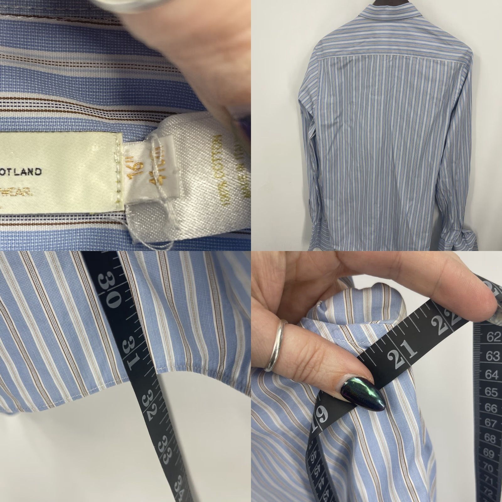 Pringle Of Scotland VINTAGE Pringle of Scotland Blue Cotton Button-Down Shirt Mens Medium Casual Classic 90s Size US M / EU 48-50 / 2 - 8 Thumbnail