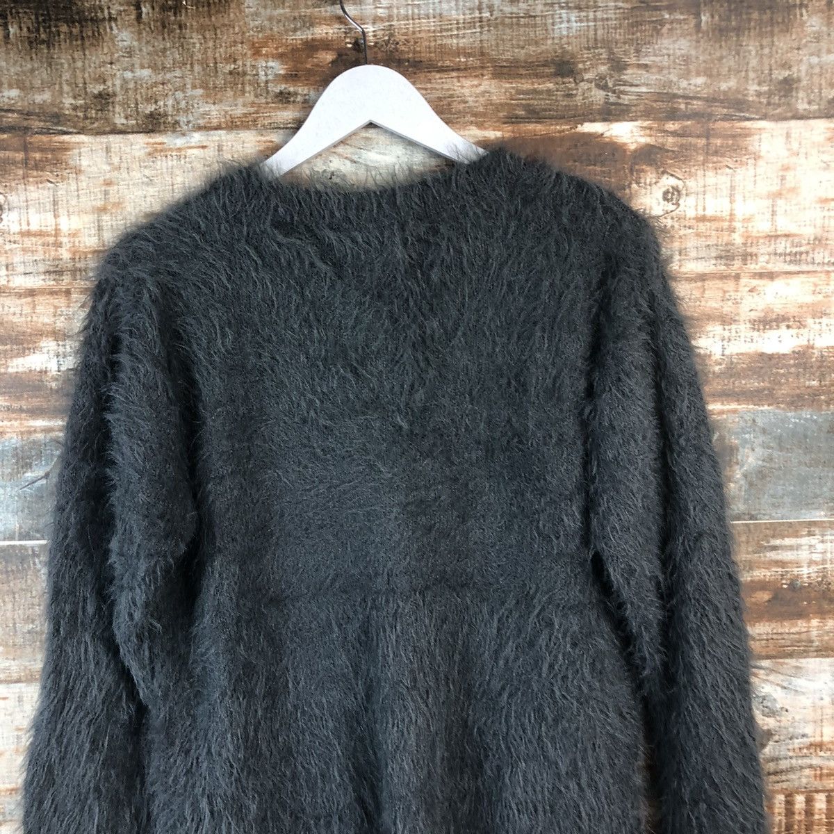 Japanese Brand DL Khalita Gray Mohair shaggy fur Knitwear #C391 Size M / US 6-8 / IT 42-44 - 13 Thumbnail