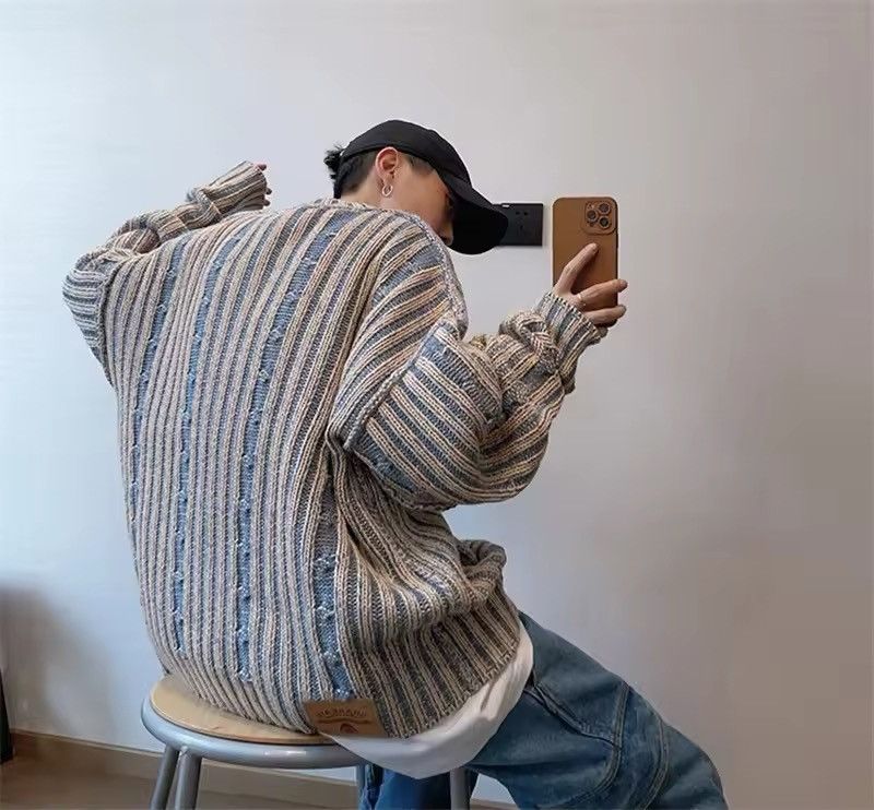 Japanese Brand Striped Knitted Sweater Size US L / EU 52-54 / 3 - 3 Thumbnail