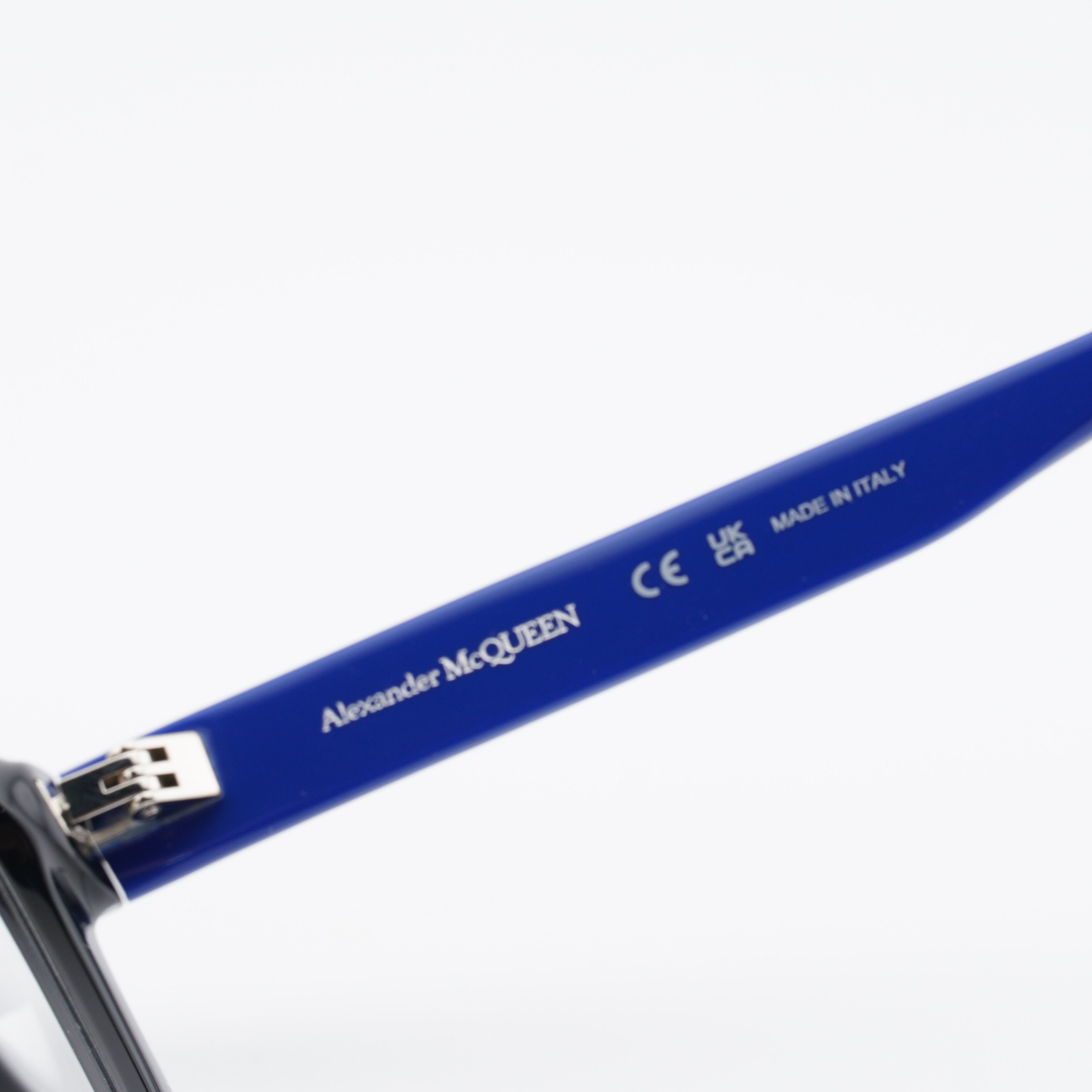 Alexander McQueen Alexander McQueen AM0356O 004 Eyeglasses Black/Blue 53mm Size ONE SIZE - 4 Thumbnail