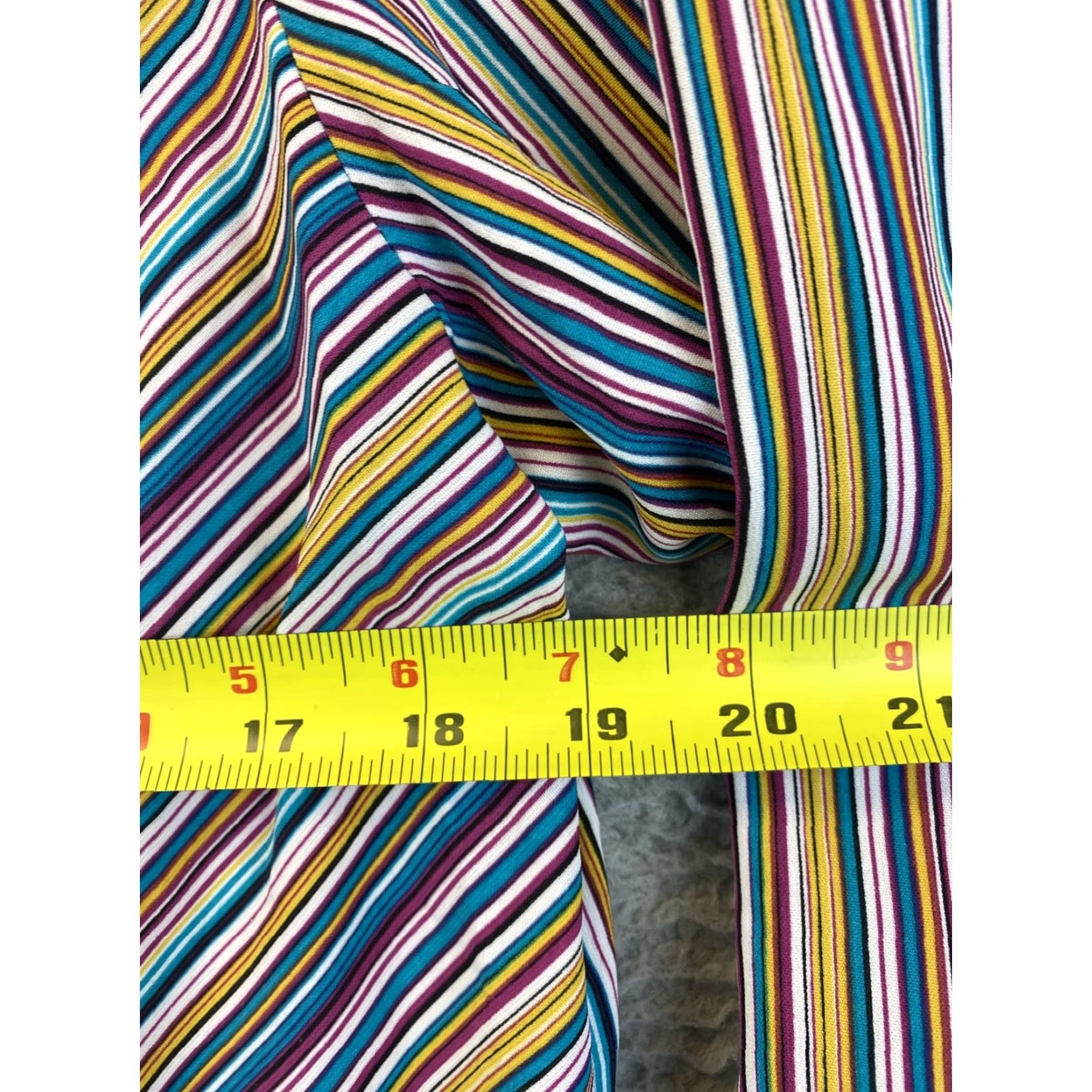Vintage Joanna Shirt Women's L Brown Blue Stretch Long Sleeve Button Front / 80-35 Size L / US 10 / IT 46 - 5 Thumbnail