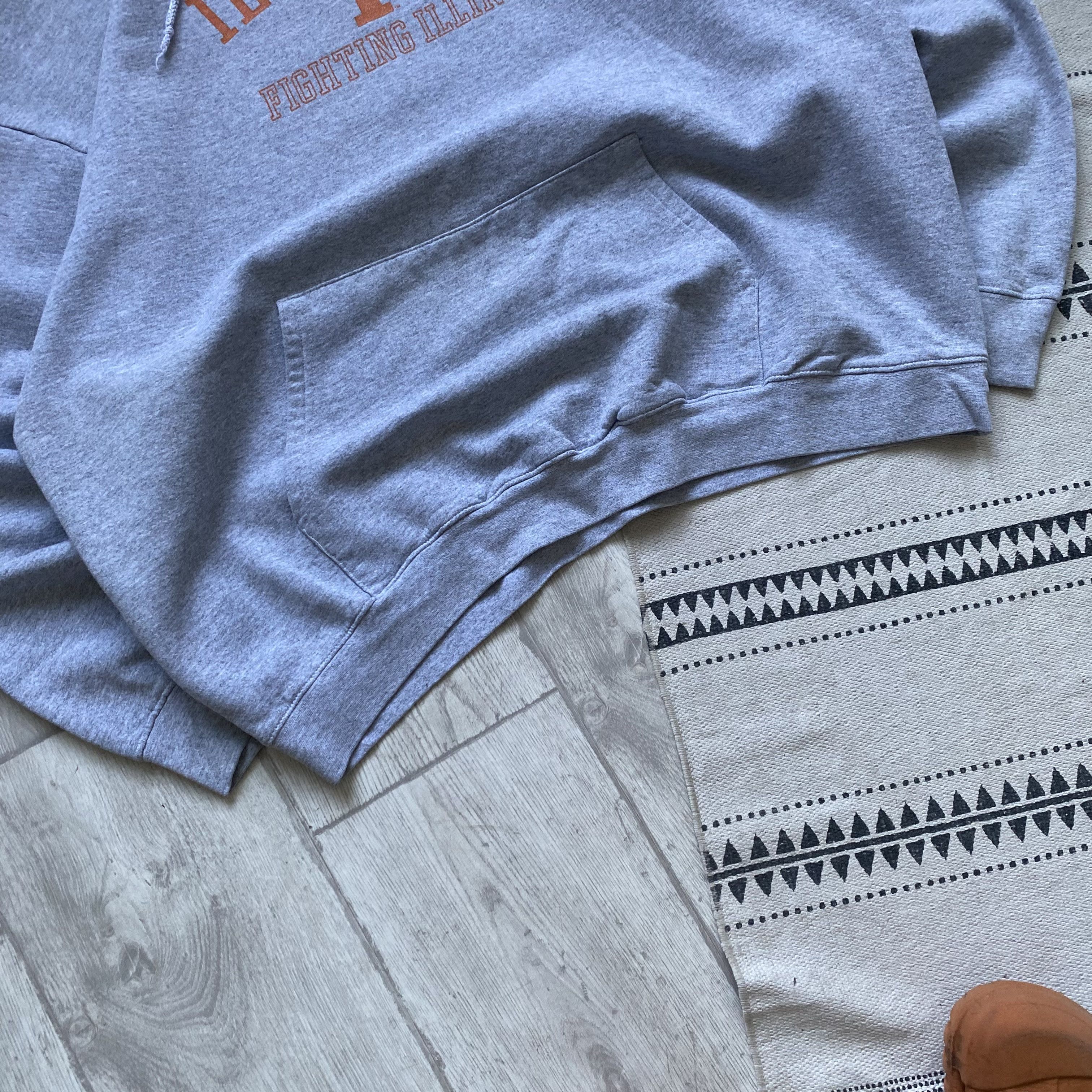 Adidas Vintage 90s Illinois illini University Boxy hoodie Adidas Size US L / EU 52-54 / 3 - 3 Thumbnail