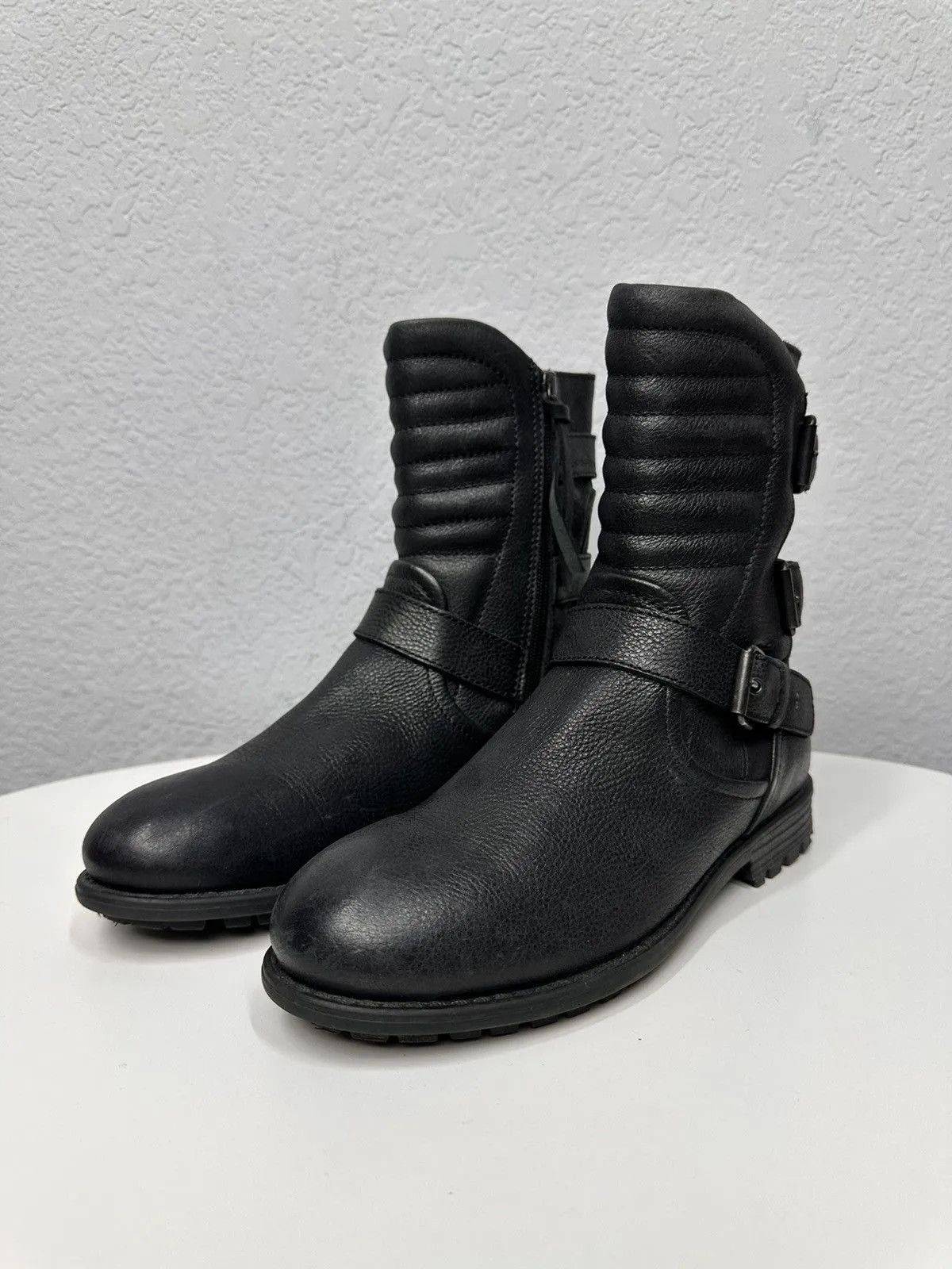 A.S.98 VINTAGE ENGINEER STYLE BOOTS BLACK AS 98 LEATHER HAND MADE Size US 7 / EU 40 - 6 Thumbnail