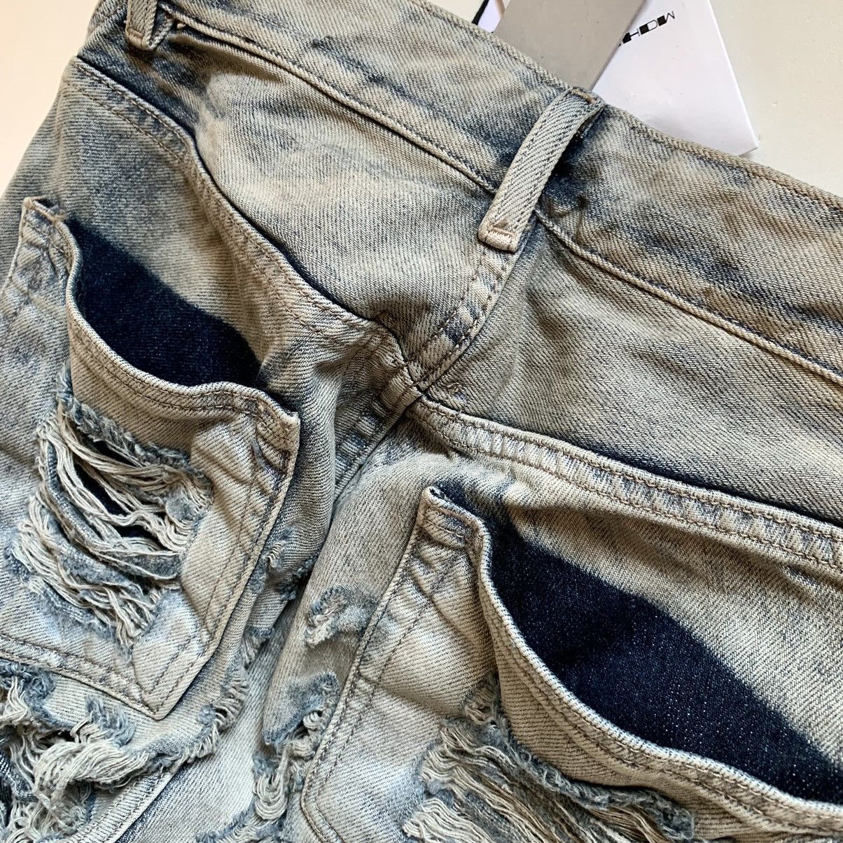 Rick Owens Rick Owens Drkshdw Bias Bootcut Shredded Pearl Washed Denim Size US 32 / EU 48 - 6 Thumbnail