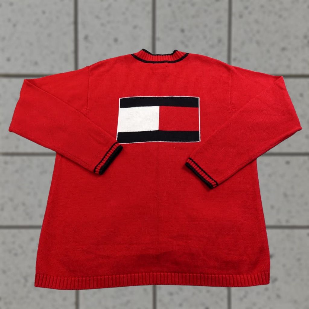 Tommy Hilfiger Tommy Hilfiger Cardigan Womens M Red Flag Knit Button Sweater 90s Y2K Vintage Cardigan Womens M Red Flag Knit Button Sweater 90s Y2K Size M / US 6-8 / IT 42-44 - 1 Thumbnail