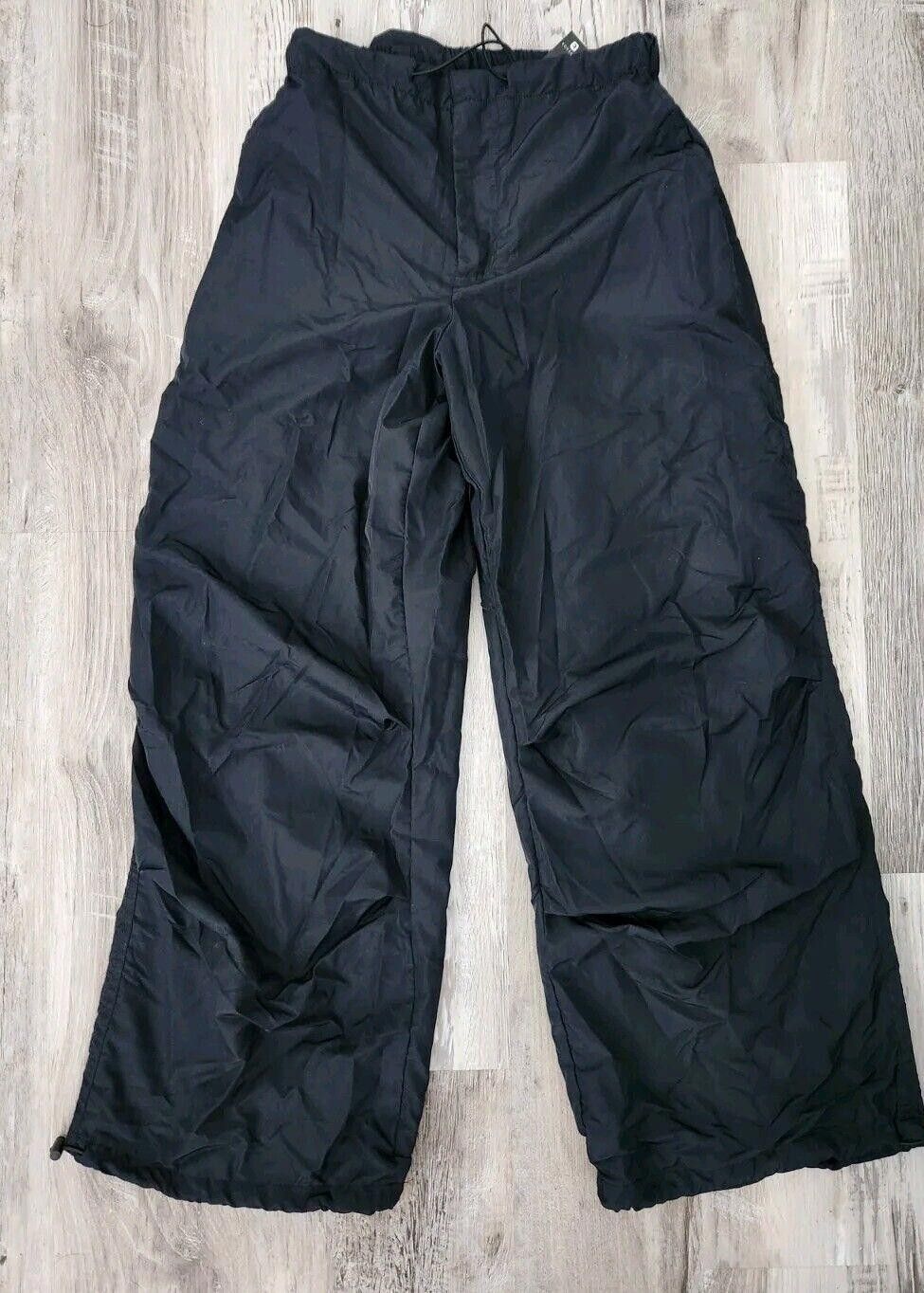 Designer Jolie And Joy Pants Small Black NWT baggy Y2K Drawstring Size 28" / US 6 / IT 42 - 1 Thumbnail