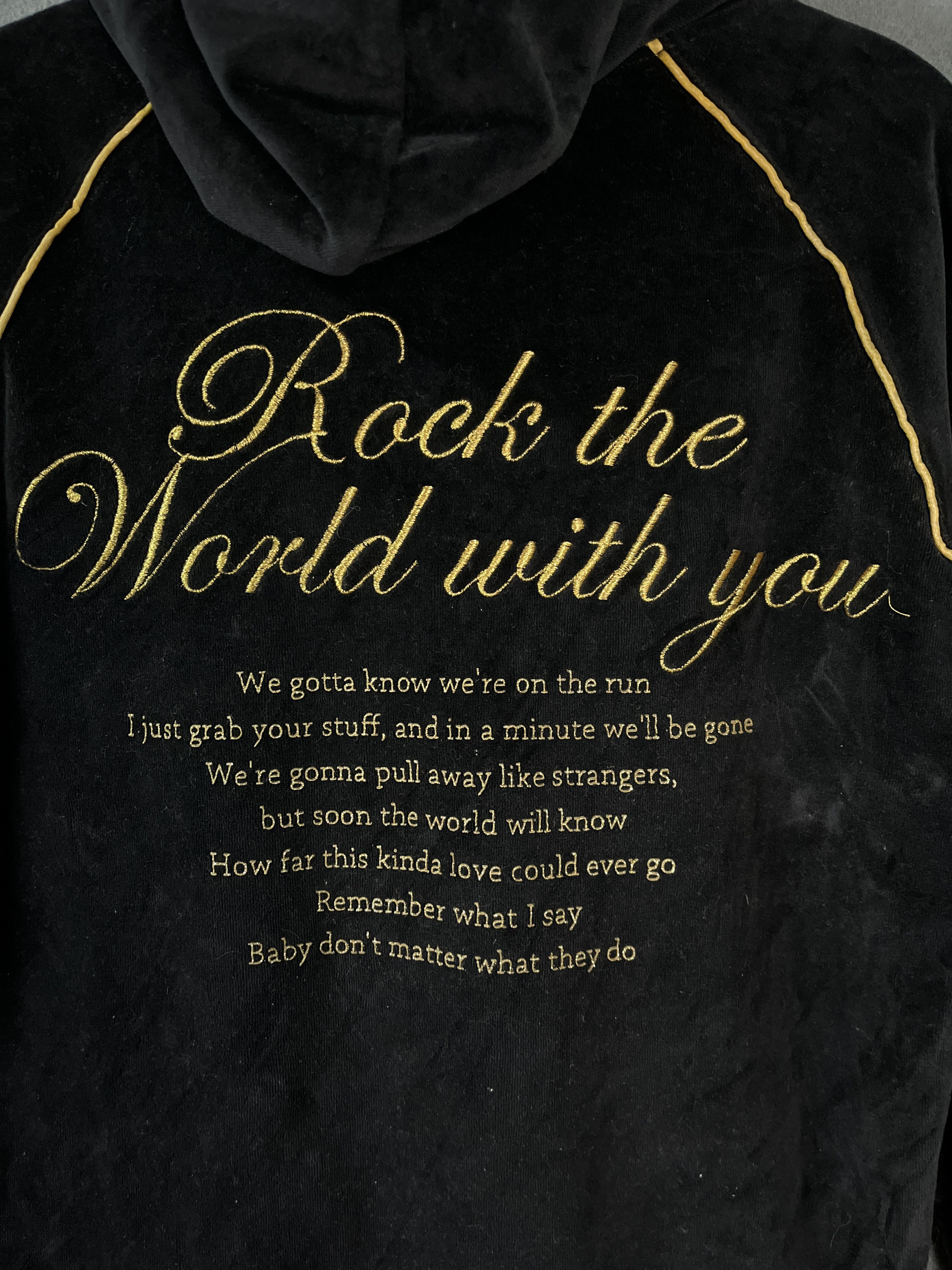 If Six Was Nine Place Plan Rhinestone Logo Poem Style Faux Fur Zipper Hoodie Size M / US 6-8 / IT 42-44 - 7 Thumbnail