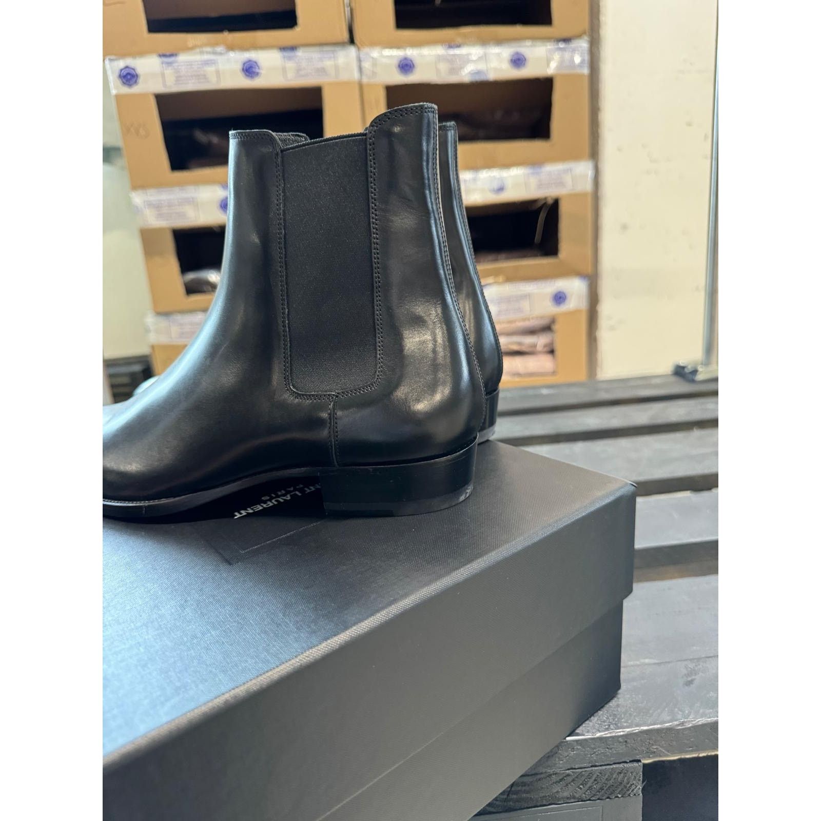 Saint Laurent Paris o1alsimx924 41440 Type C Leather Boots in Black Size US 9 / EU 42 - 15 Thumbnail