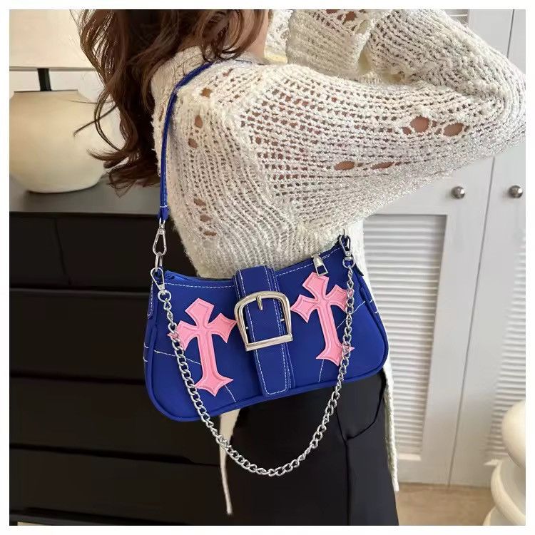 Other Y2K Lock Shoulder Bag – Embroidered Mini Crossbody Size ONE SIZE - 1 Thumbnail