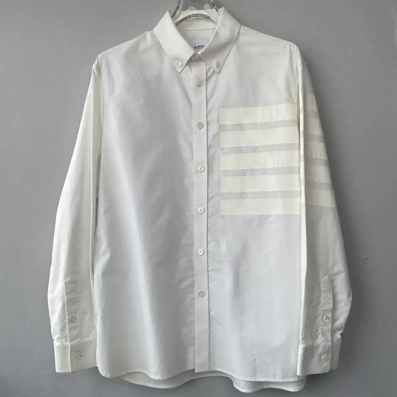 Burberry Burberry White Long Sleeve Men's Shirt Size US M / EU 48-50 / 2 - 1 Thumbnail