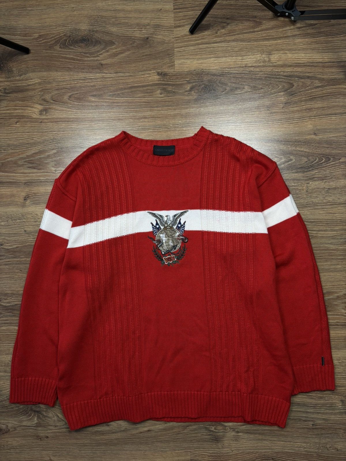 Carlo Colucci Carlo Colucci Vintage Men’s Crewneck Sweater USA Logo Rare Size US XL / EU 56 / 4 - 1 Thumbnail