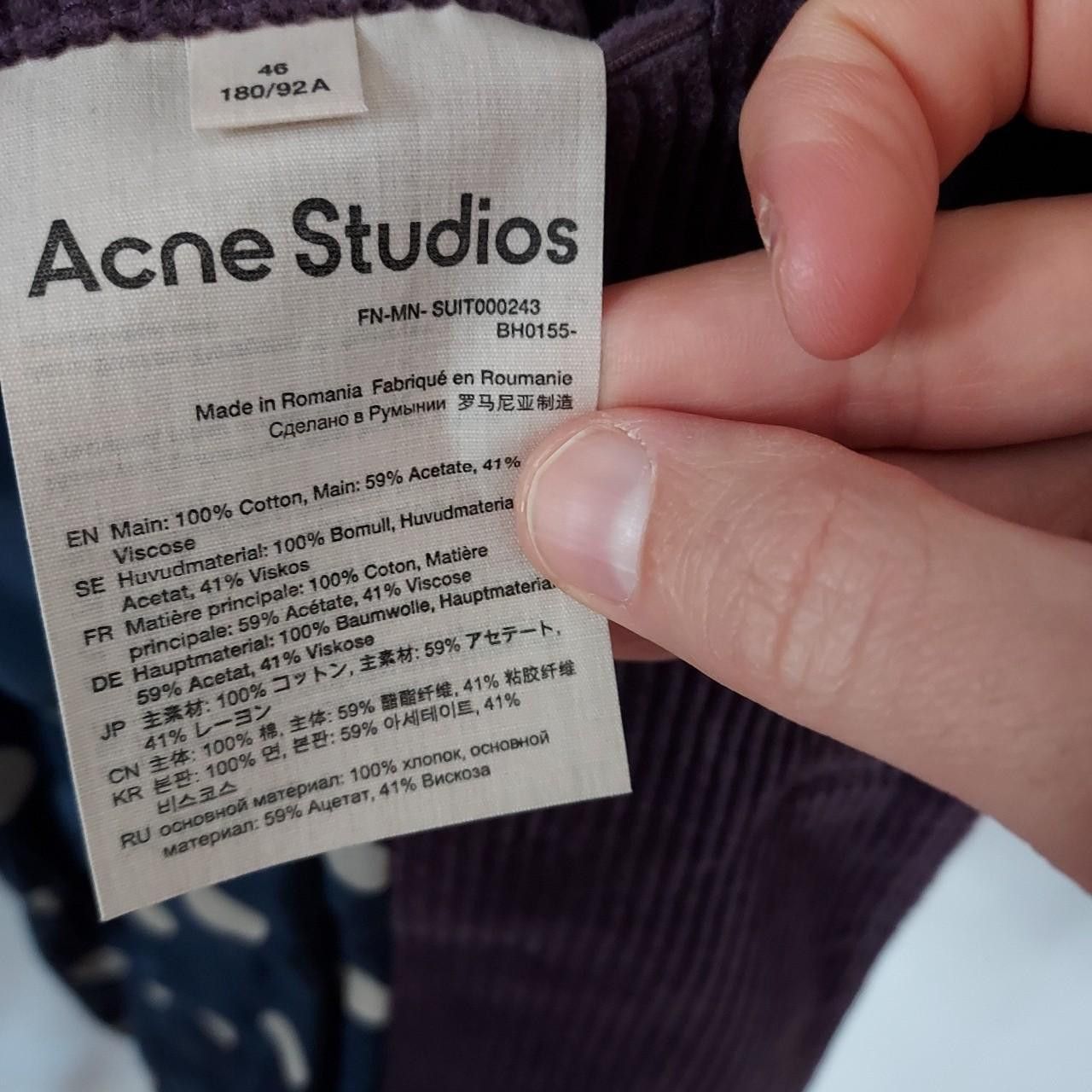 Acne Studios Acne corduory suit Size 38R - 4 Thumbnail