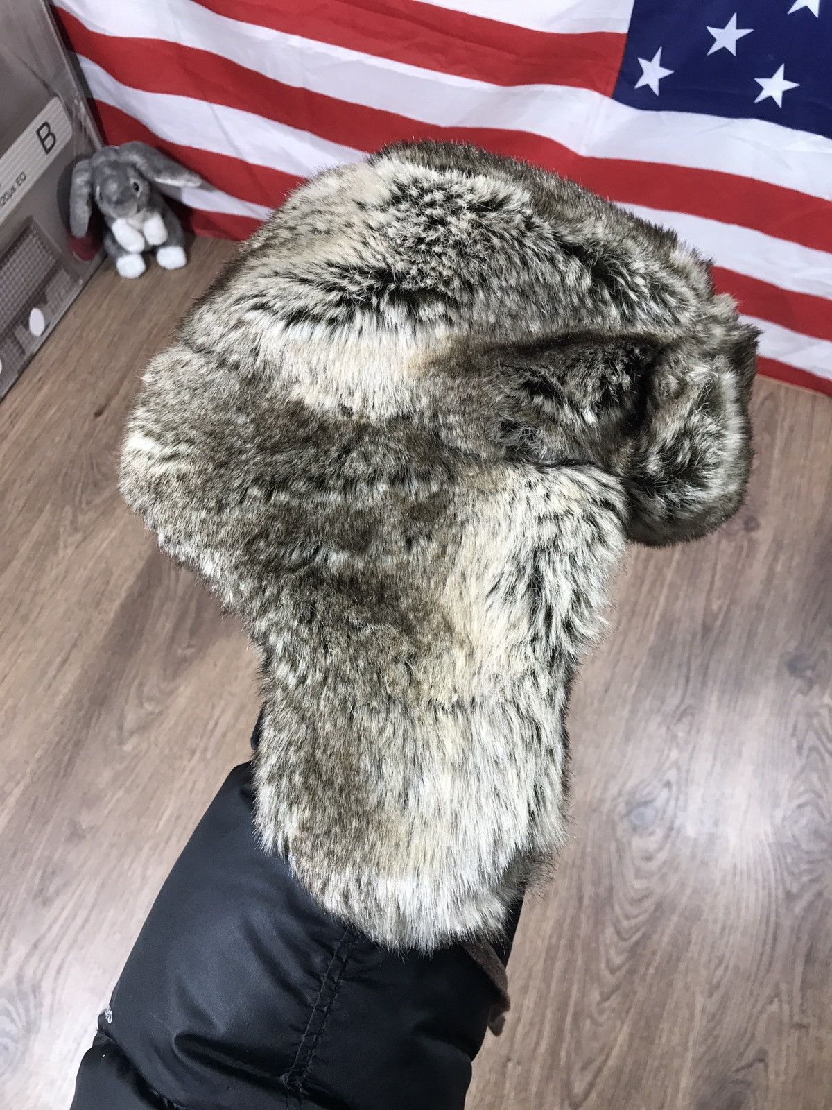 Japanese Brand × Vintage Vintage Fuzzy Mohair Rap Man’s Hat Y2K Drill Size ONE SIZE - 5 Thumbnail