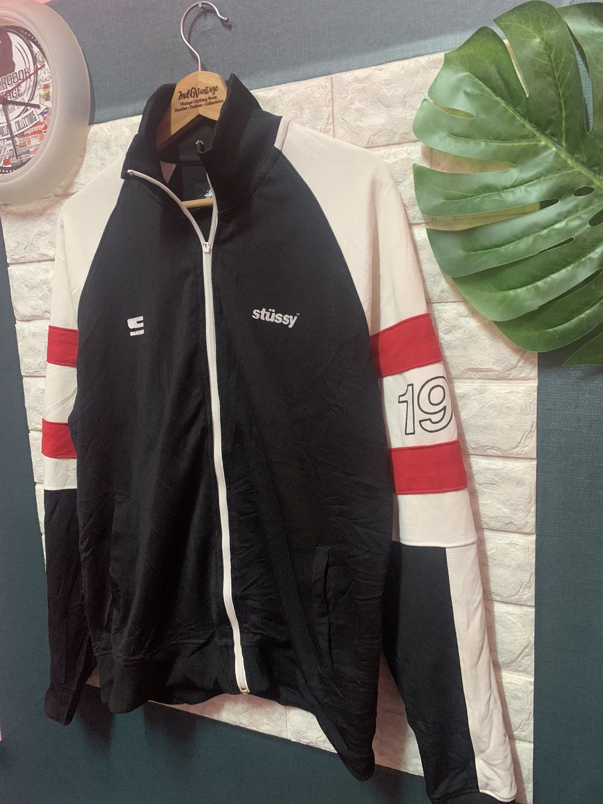 Stussy × Vintage VINTAGE!! 90's Track Top STUSSY Size US L / EU 52-54 / 3 - 3 Thumbnail