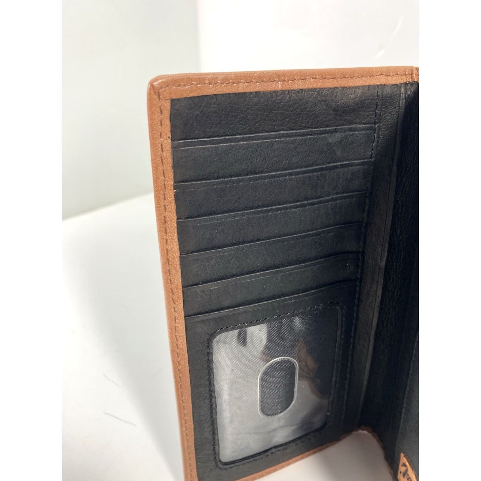 Tony Lama Tony Lama Wallet Aztec Western Bifold 6.5X3.5 Leather Trim NWOT Men Brown Size ONE SIZE - 4 Thumbnail